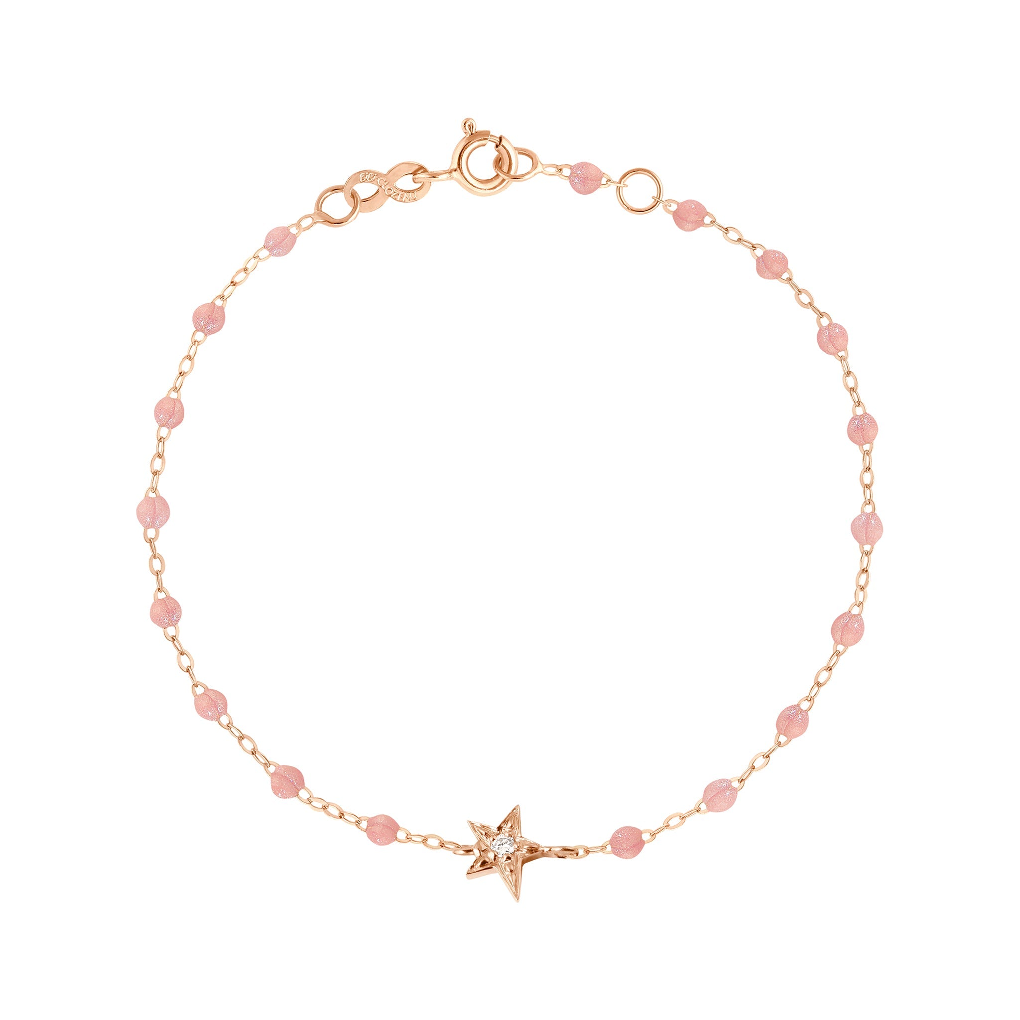 Bracelet blush Etoile diamant, or rose, 17 cm pirate Référence :  b3et006r6317di -1