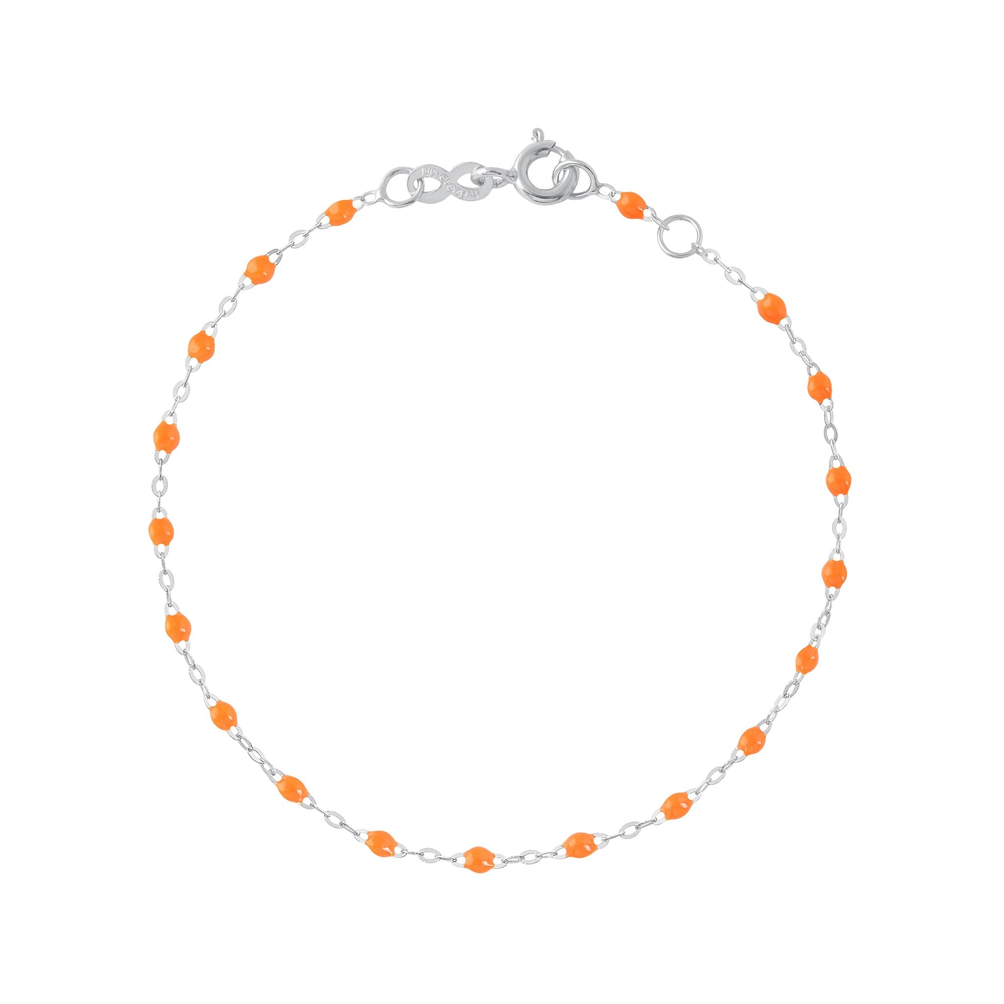 Bracelet orange fluo Classique Gigi, or blanc, 18 cm classique gigi Référence :  b3gi001g1318xx -1