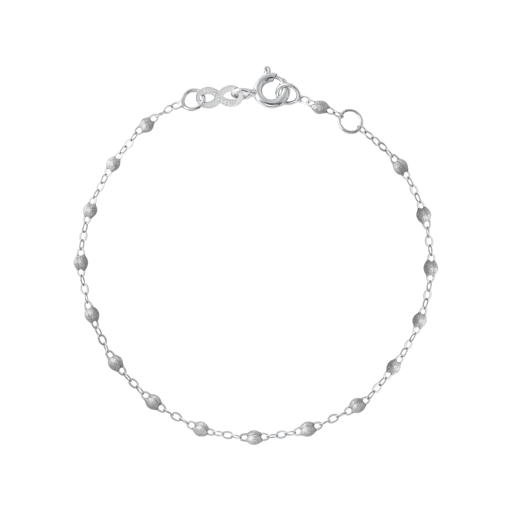 Bracelet argent Classique Gigi, or blanc, 15 cm