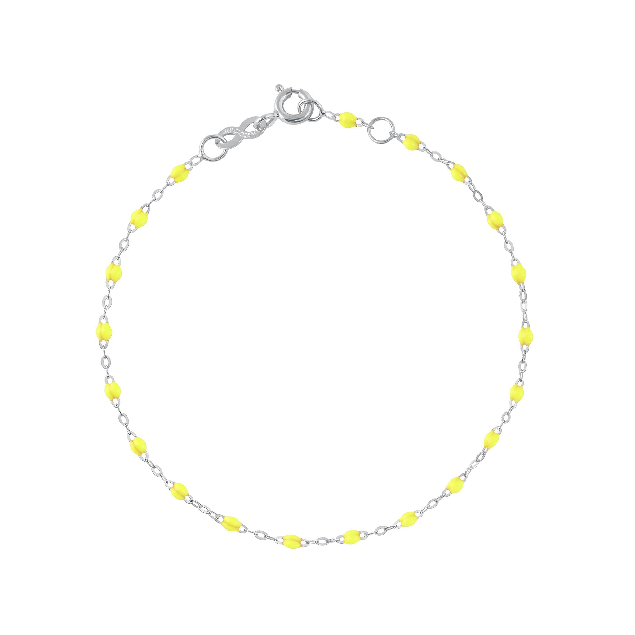 Bracelet jaune fluo Classique Gigi, or blanc, 19 cm classique gigi Référence :  b3gi001g1819xx -1