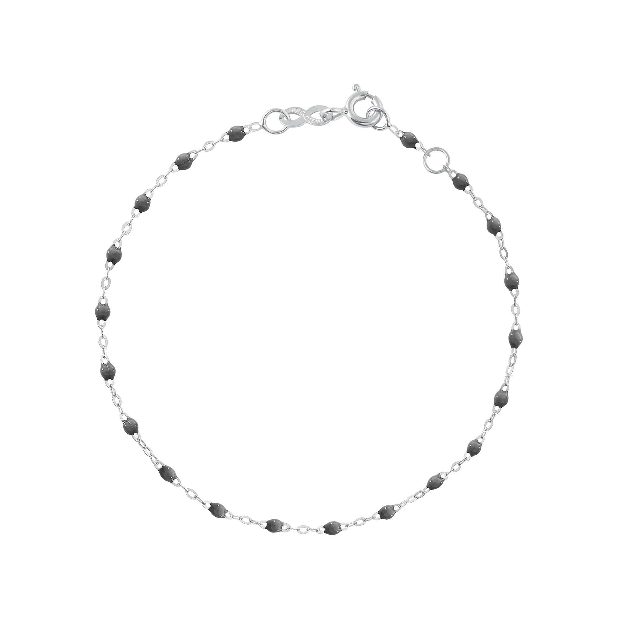 Bracelet gris foncé Classique Gigi, or blanc, 18 cm classique gigi Référence :  b3gi001g1918xx -1