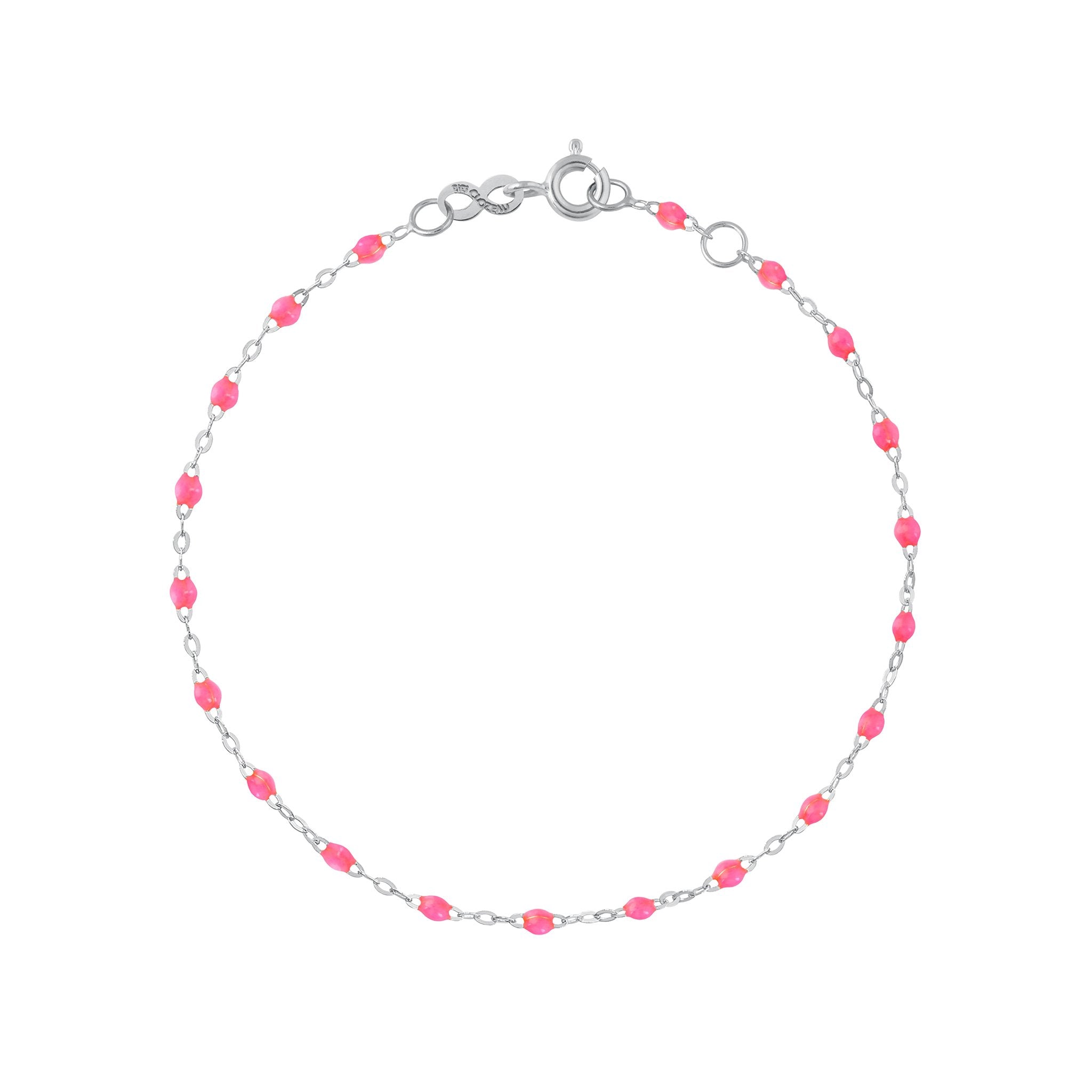 Bracelet rose fluo Classique Gigi, or blanc, 18 cm classique gigi Référence :  b3gi001g2918xx -1