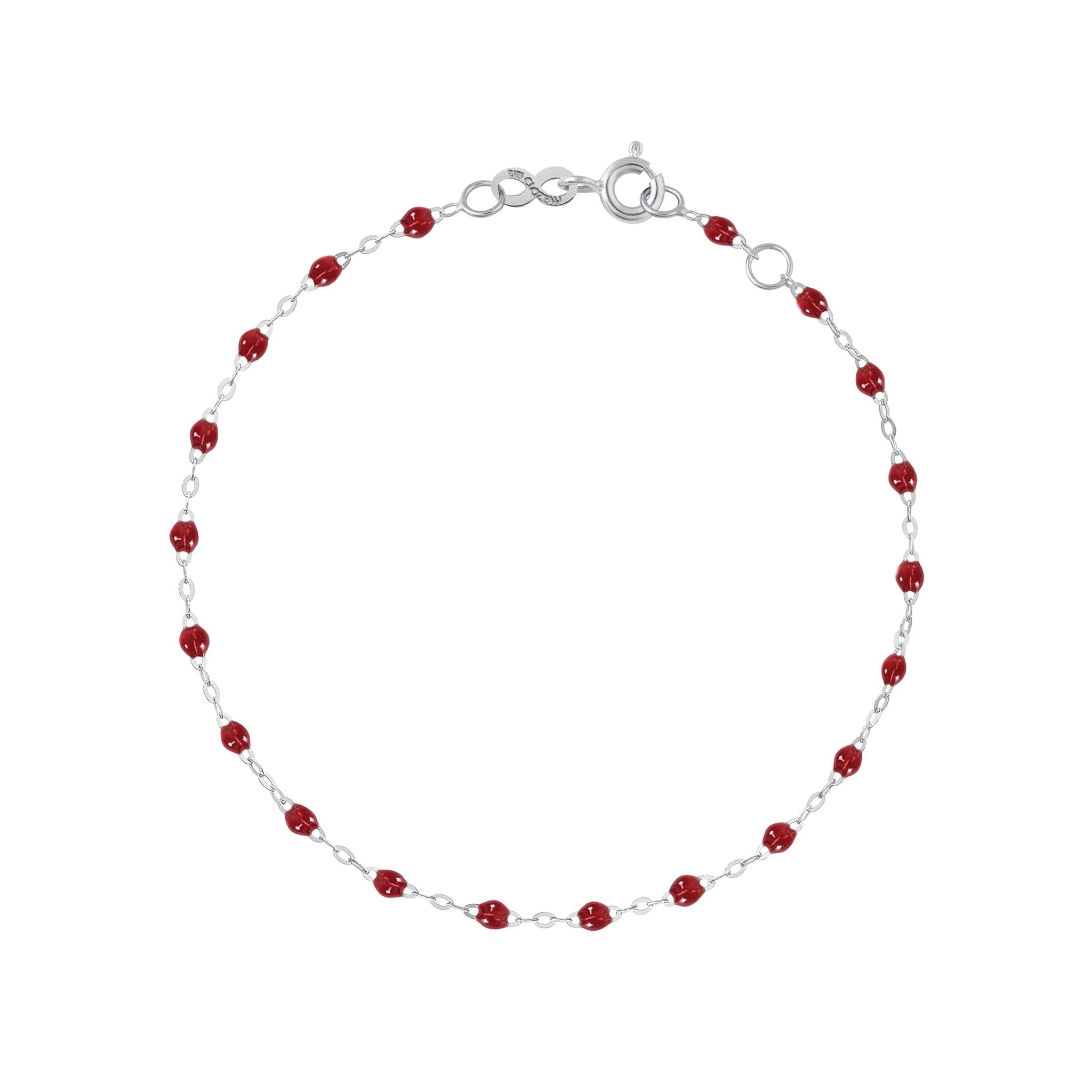 Bracelet rouge Classique Gigi, or blanc, 18 cm classique gigi Référence :  b3gi001g3018xx -1