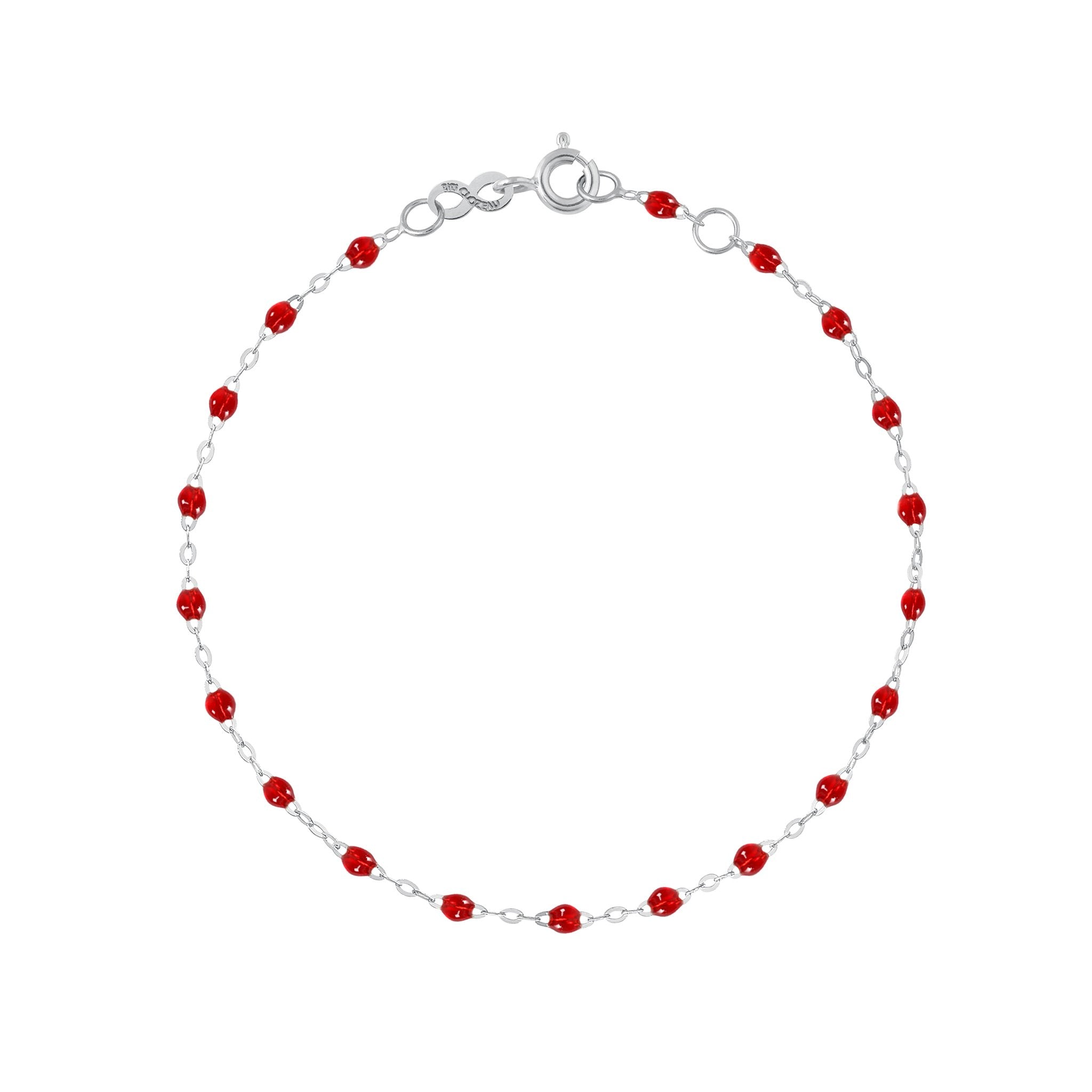 Bracelet rubis Classique Gigi, or blanc, 15 cm