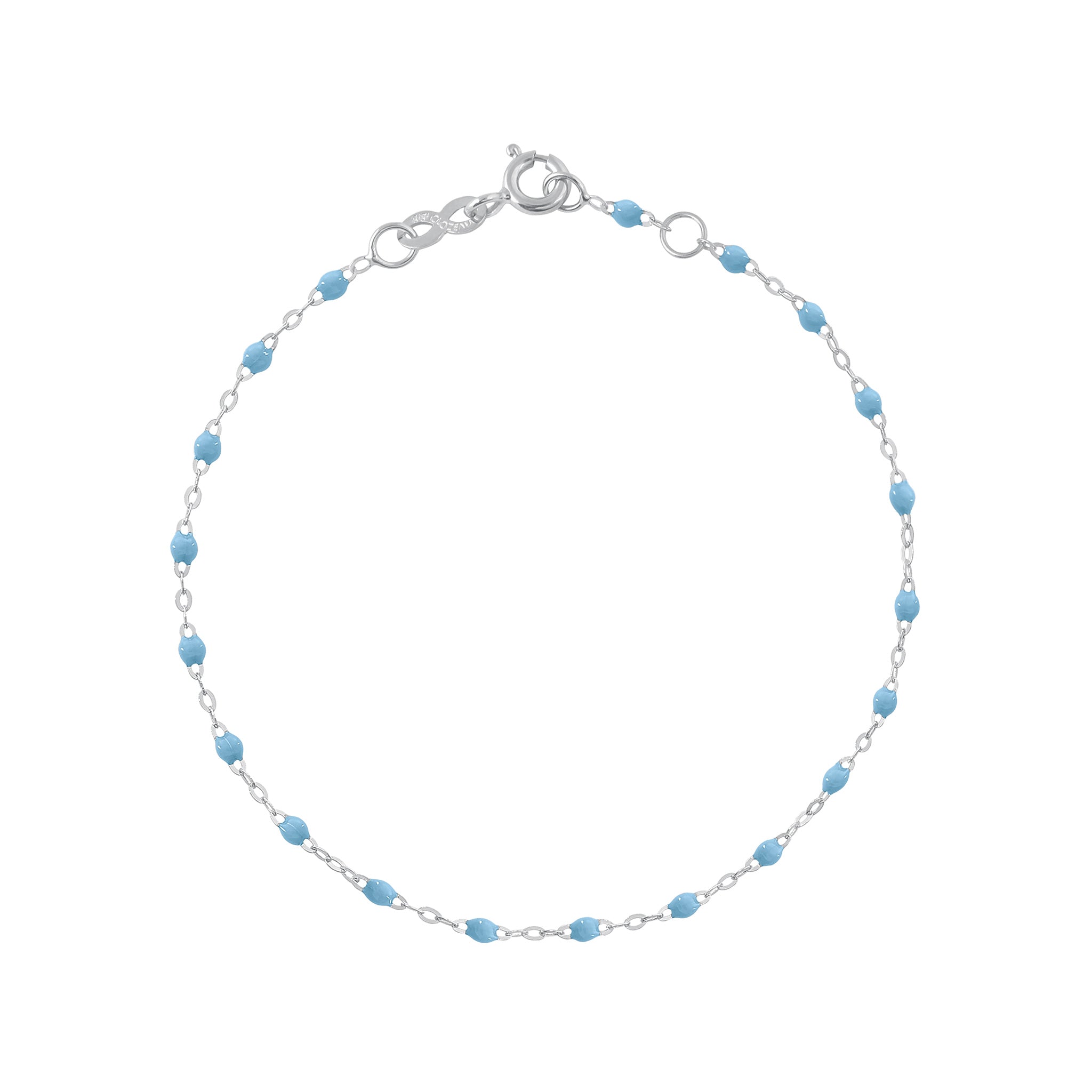 Bracelet cheville turquoise Classique Gigi, or blanc, 24 cm classique gigi Référence :  b3gi001g3424xx -1