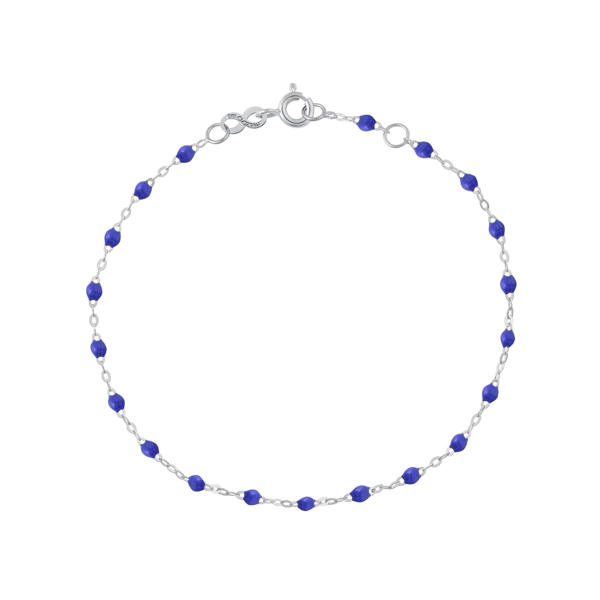 Bracelet bleuet Classique Gigi, or blanc, 15 cm