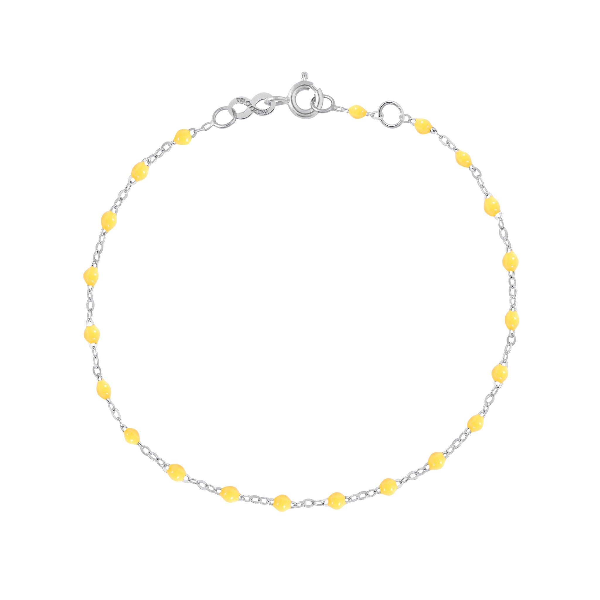 Bracelet citron Classique Gigi, or blanc, 15 cm