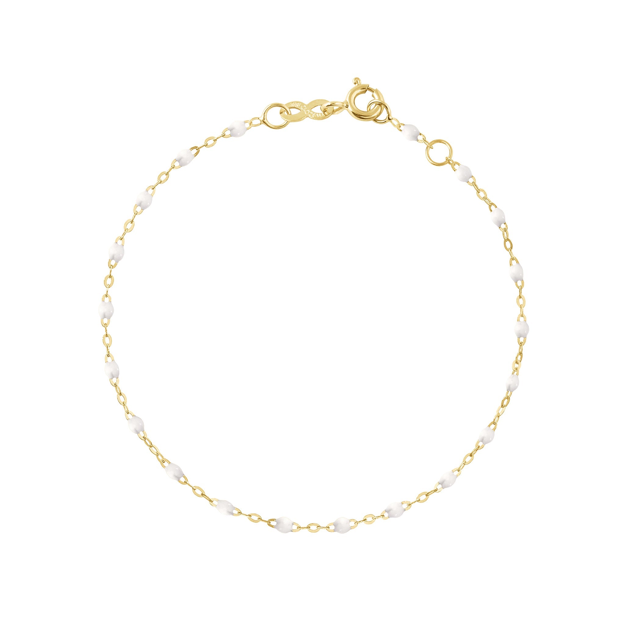 Bracelet cheville blanc Classique Gigi, or jaune, 24 cm classique gigi Référence :  b3gi001j0124xx -1