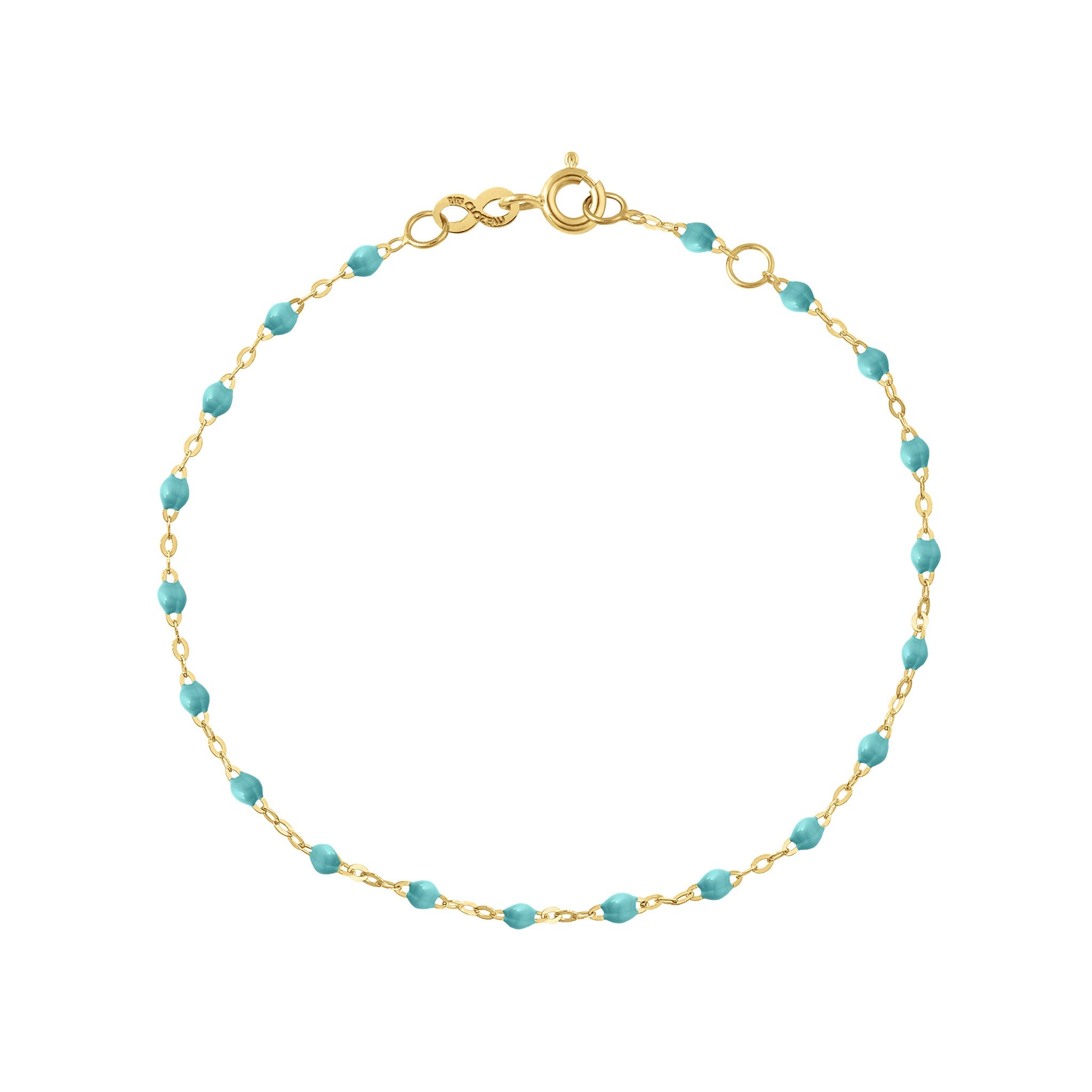 Bracelet cheville turquoise vert Classique Gigi, or jaune, 24 cm classique gigi Référence :  b3gi001j3324xx -1