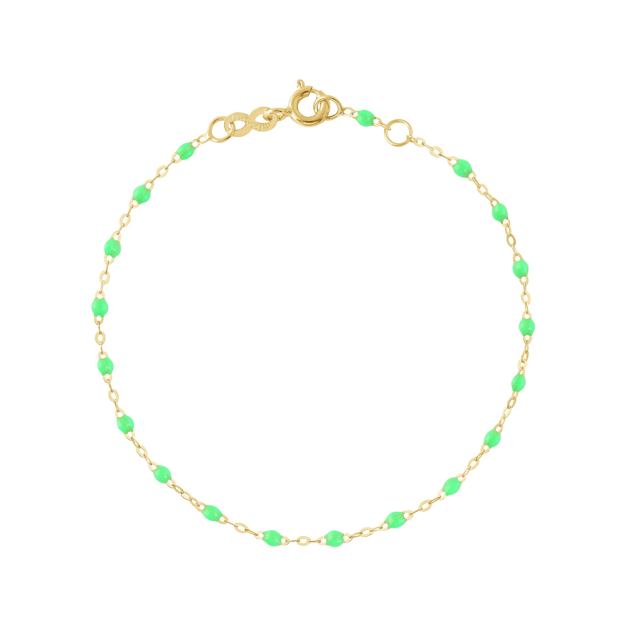 Bracelet vert fluo Classique Gigi, or jaune, 18 cm classique gigi Référence :  b3gi001j3618xx -1