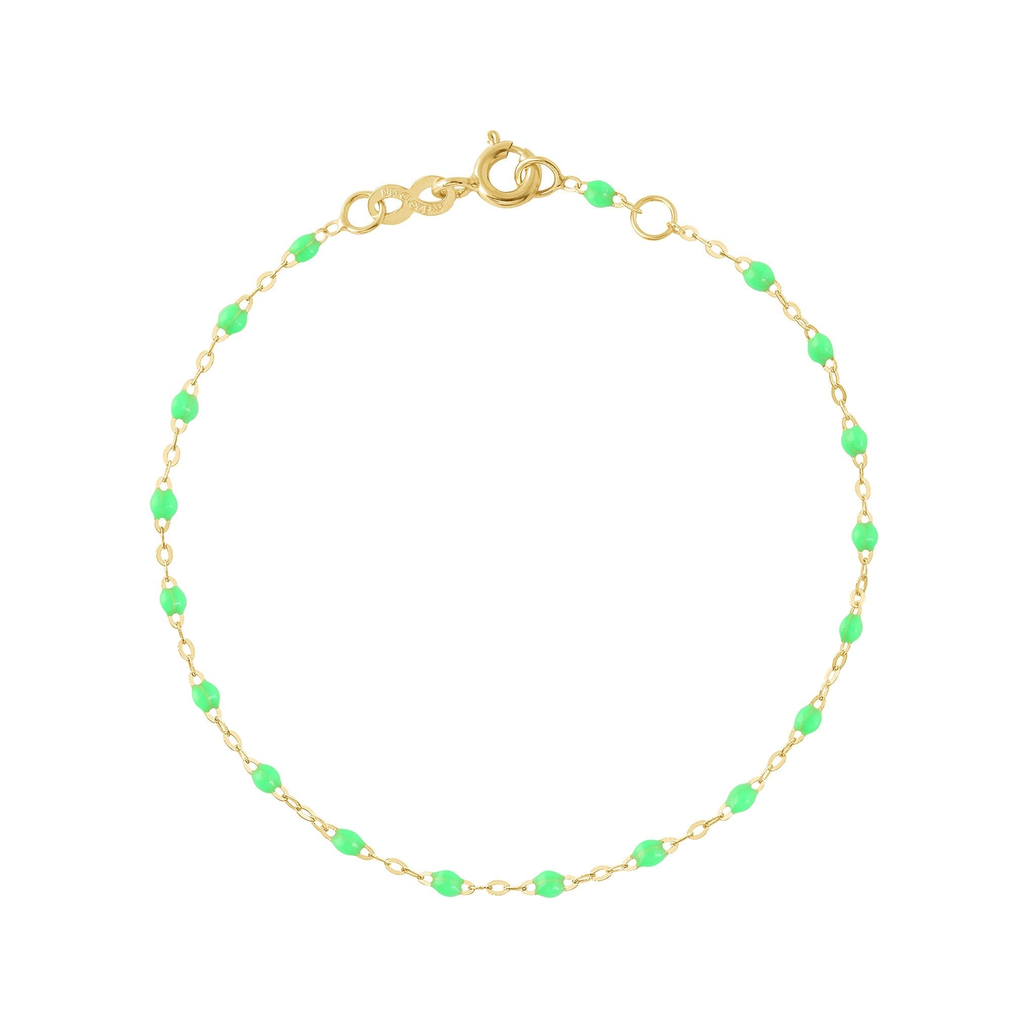 Bracelet vert fluo Classique Gigi, or jaune, 19 cm classique gigi Référence :  b3gi001j3619xx -1