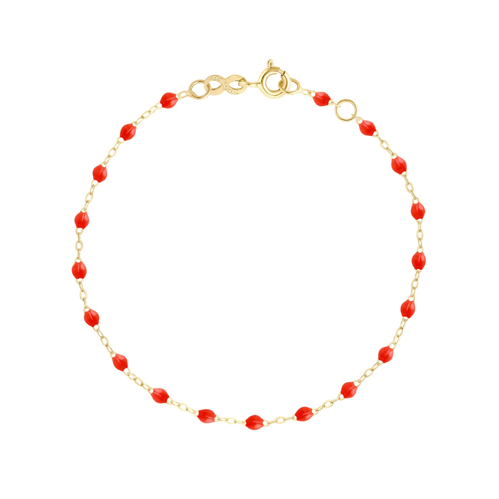 Bracelet cheville corail Classique Gigi, or jaune, 24 cm classique gigi Référence :  b3gi001j5824xx -1