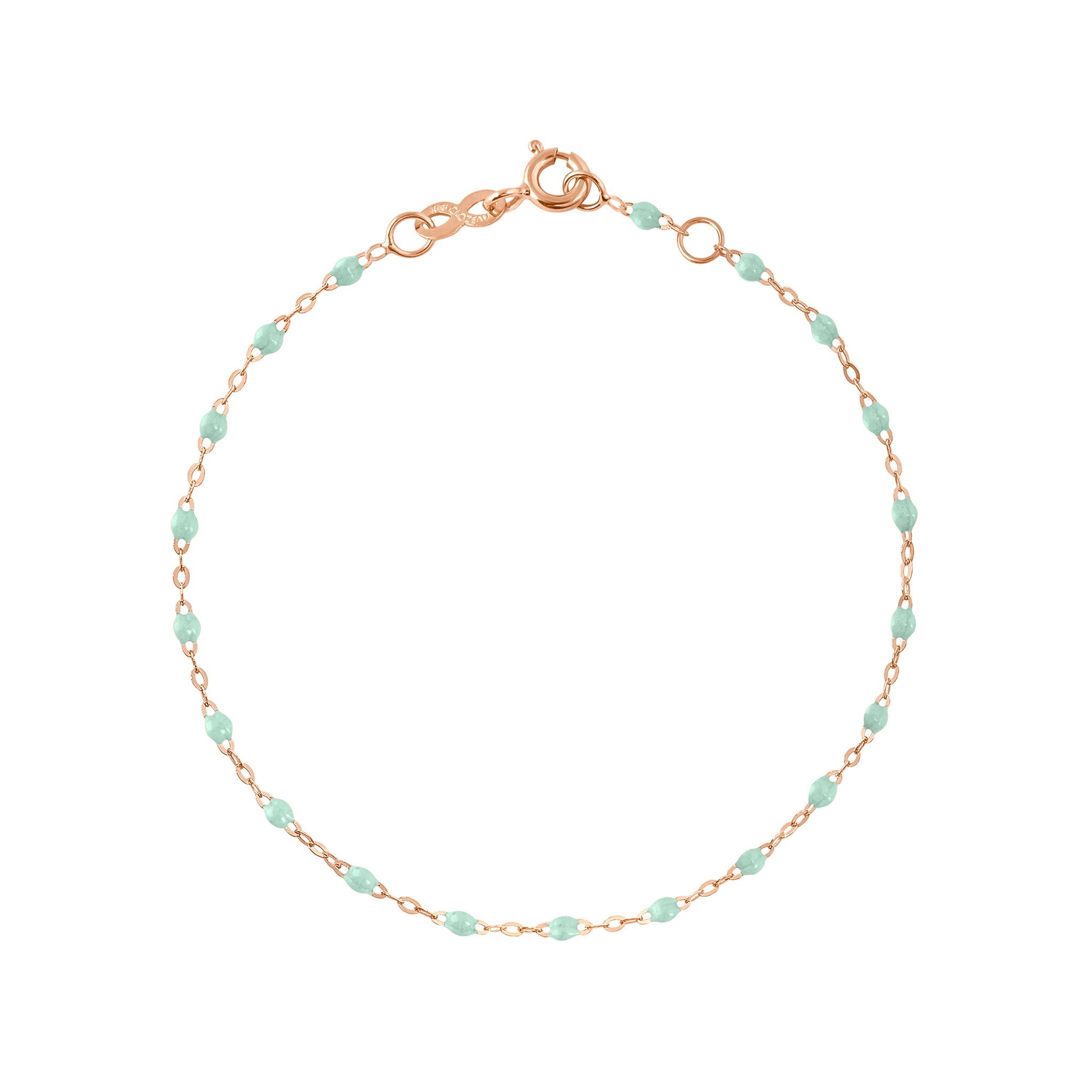 Bracelet jade Classique Gigi, or rose, 15 cm