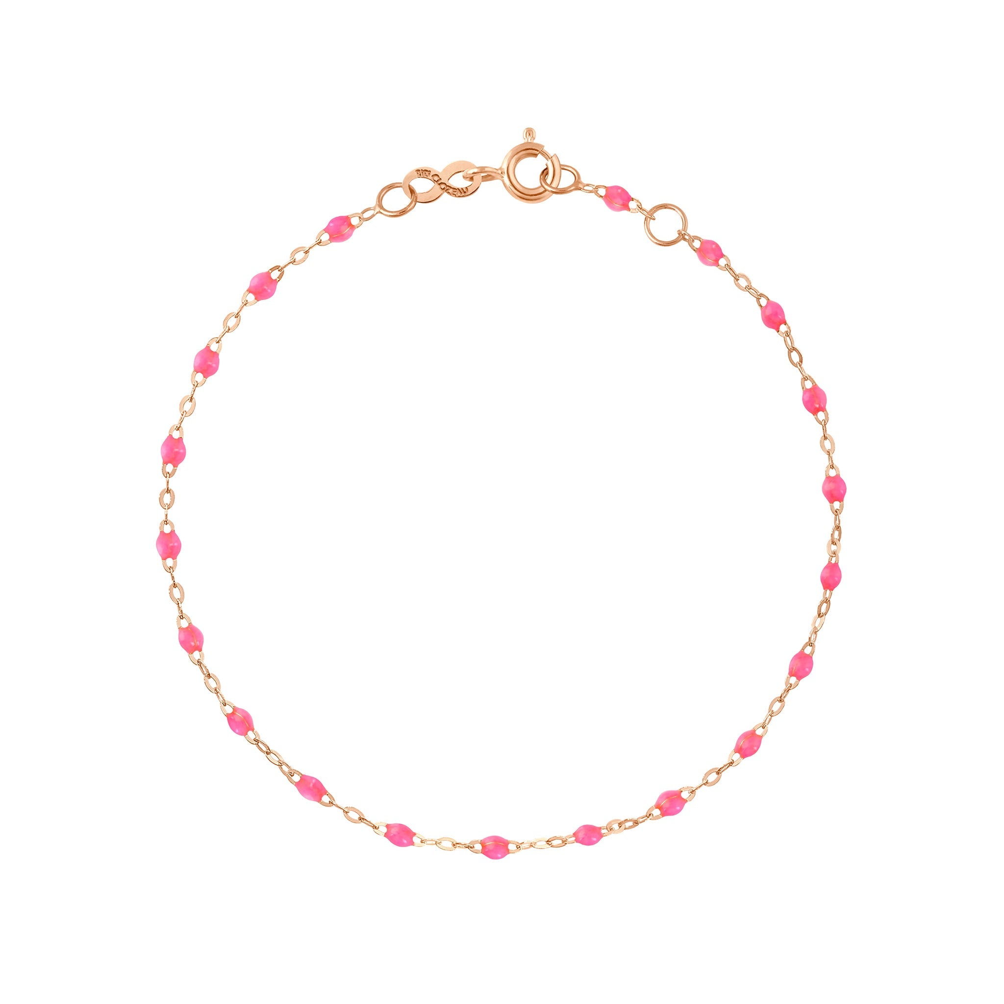 Bracelet cheville rose fluo Classique Gigi, or rose, 24 cm classique gigi Référence :  b3gi001r2924xx -1