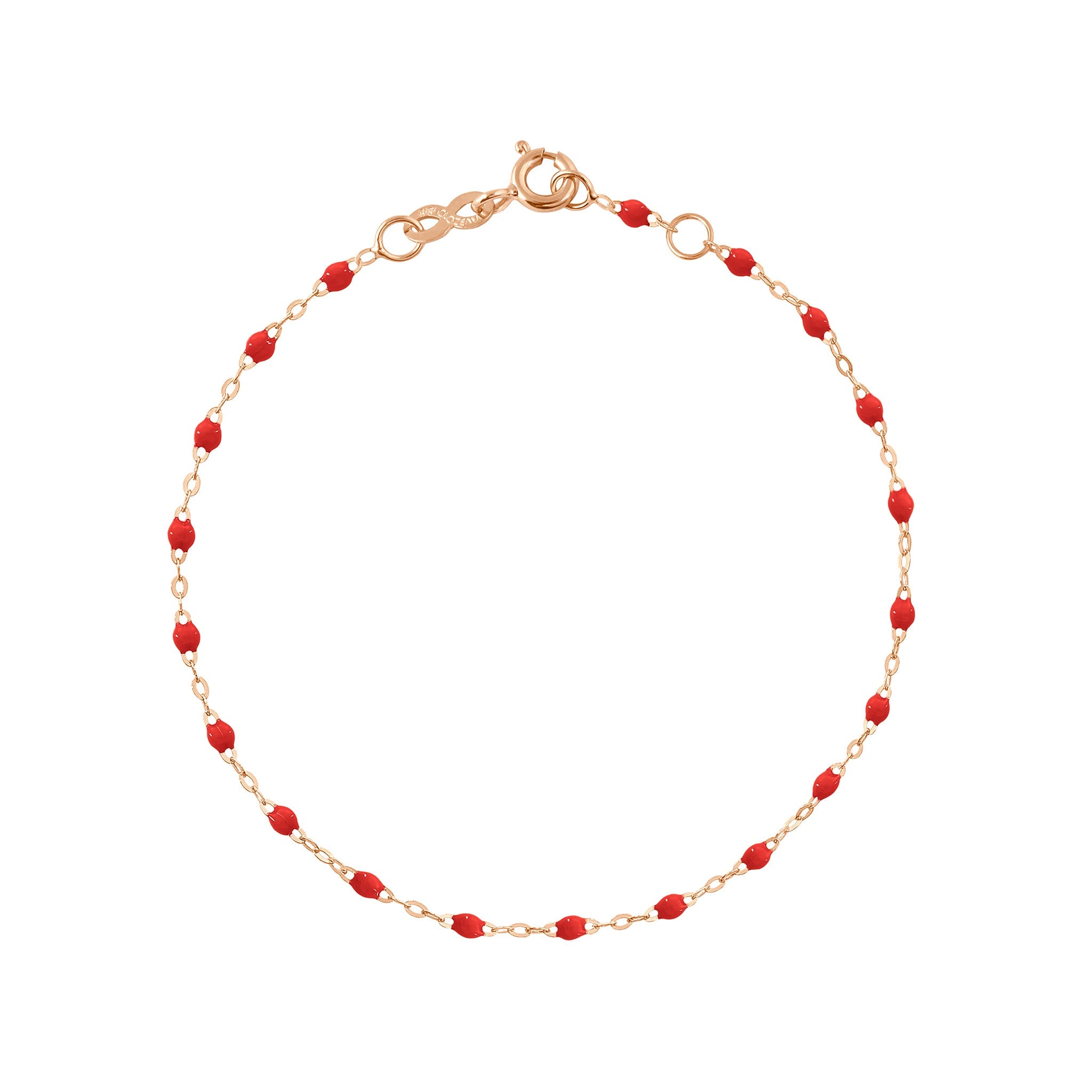 Bracelet cheville coquelicot Classique Gigi, or rose, 24 cm classique gigi Référence :  b3gi001r3124xx -1