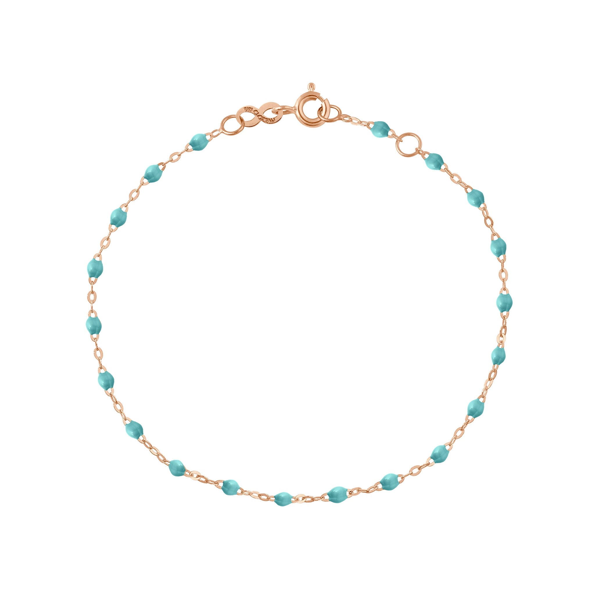 Bracelet cheville turquoise vert Classique Gigi, or rose, 24 cm classique gigi Référence :  b3gi001r3324xx -1