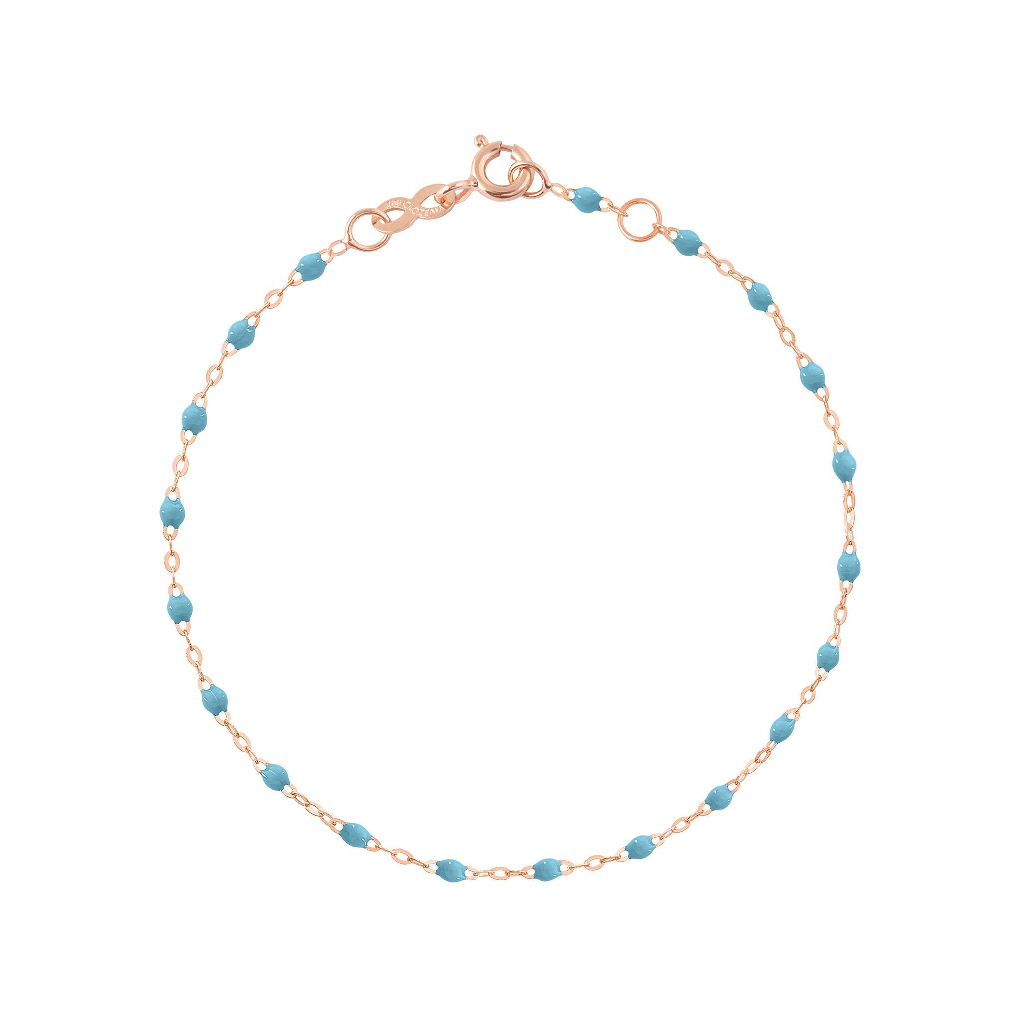 Bracelet turquoise Classique Gigi, or rose, 15 cm