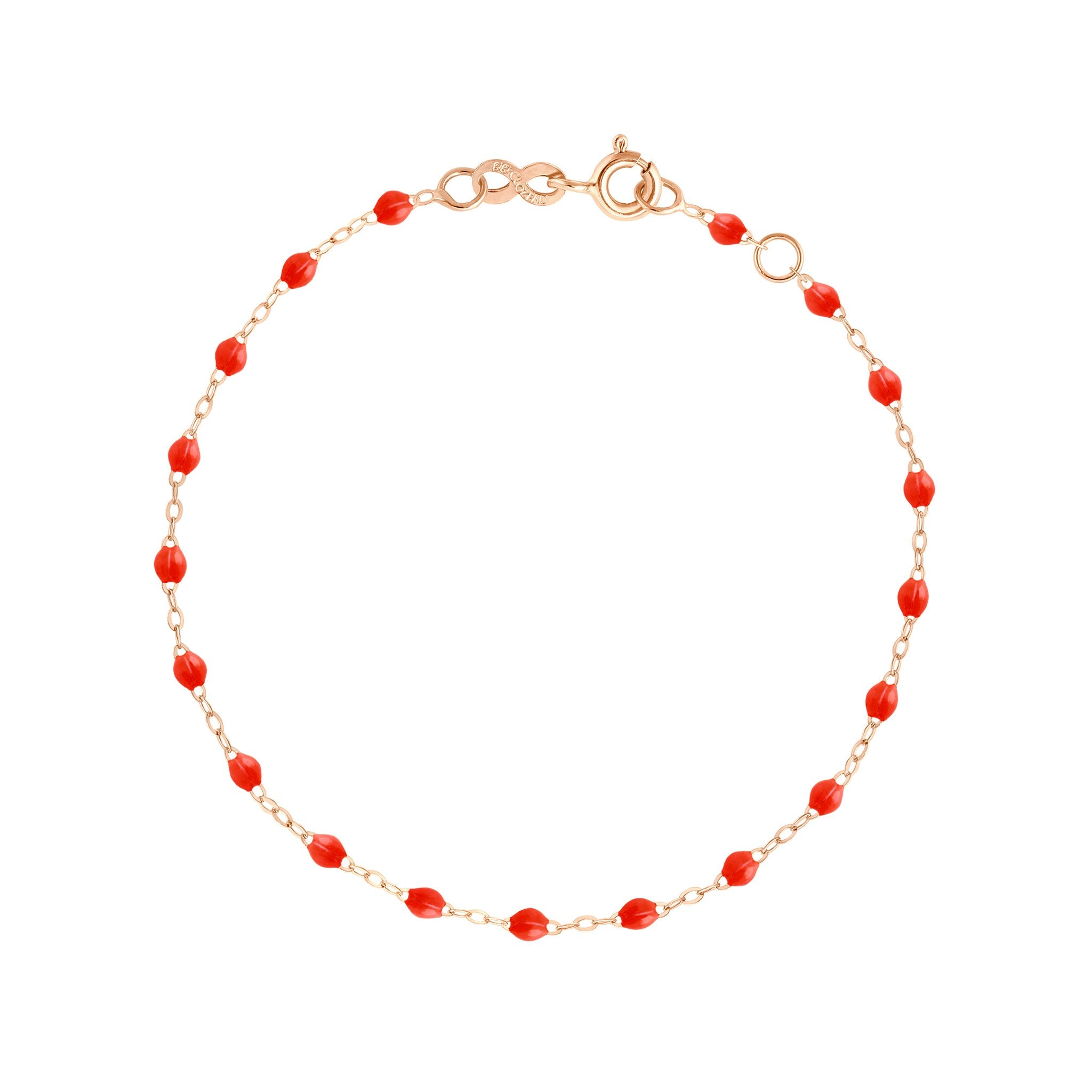 Bracelet corail Classique Gigi, or rose, 15 cm