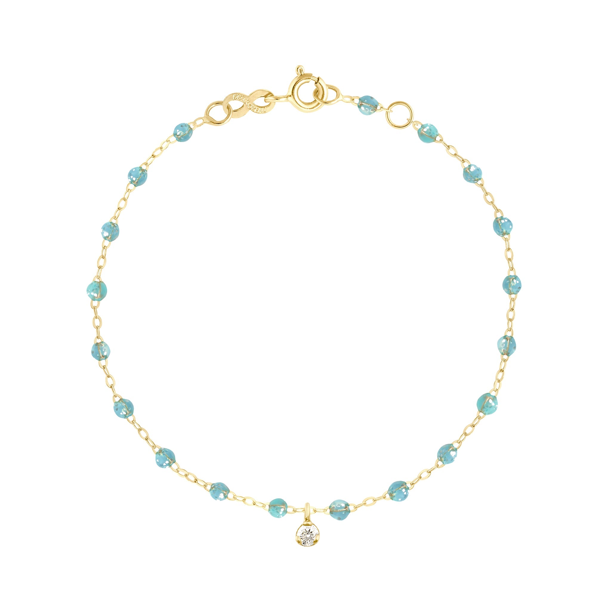 Bracelet aqua Gigi Suprême, or jaune, 1 diamant, 17 cm gigi suprême Référence :  b3gs001j6217di -1