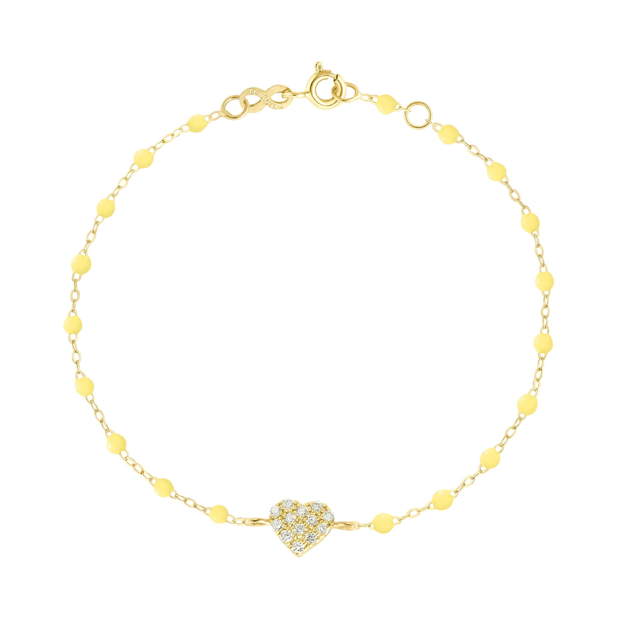 Bracelet mimosa Cœur In Love, Diamants, or jaune, 17 cm in love Référence :  b3il001j6417di -1