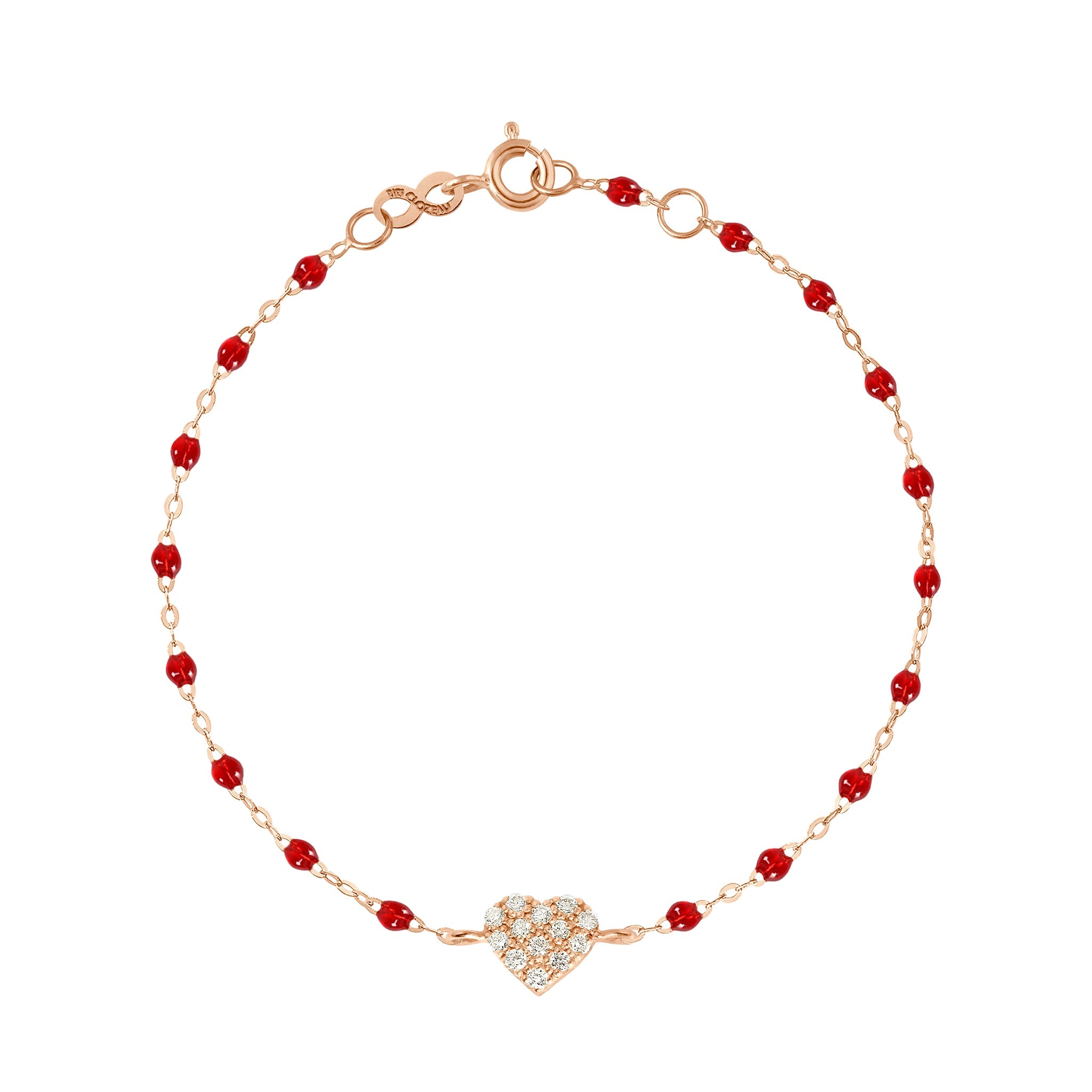 Bracelet rubis In Love, diamants, or rose, 17 cm in love Référence :  b3il001r3217di -1