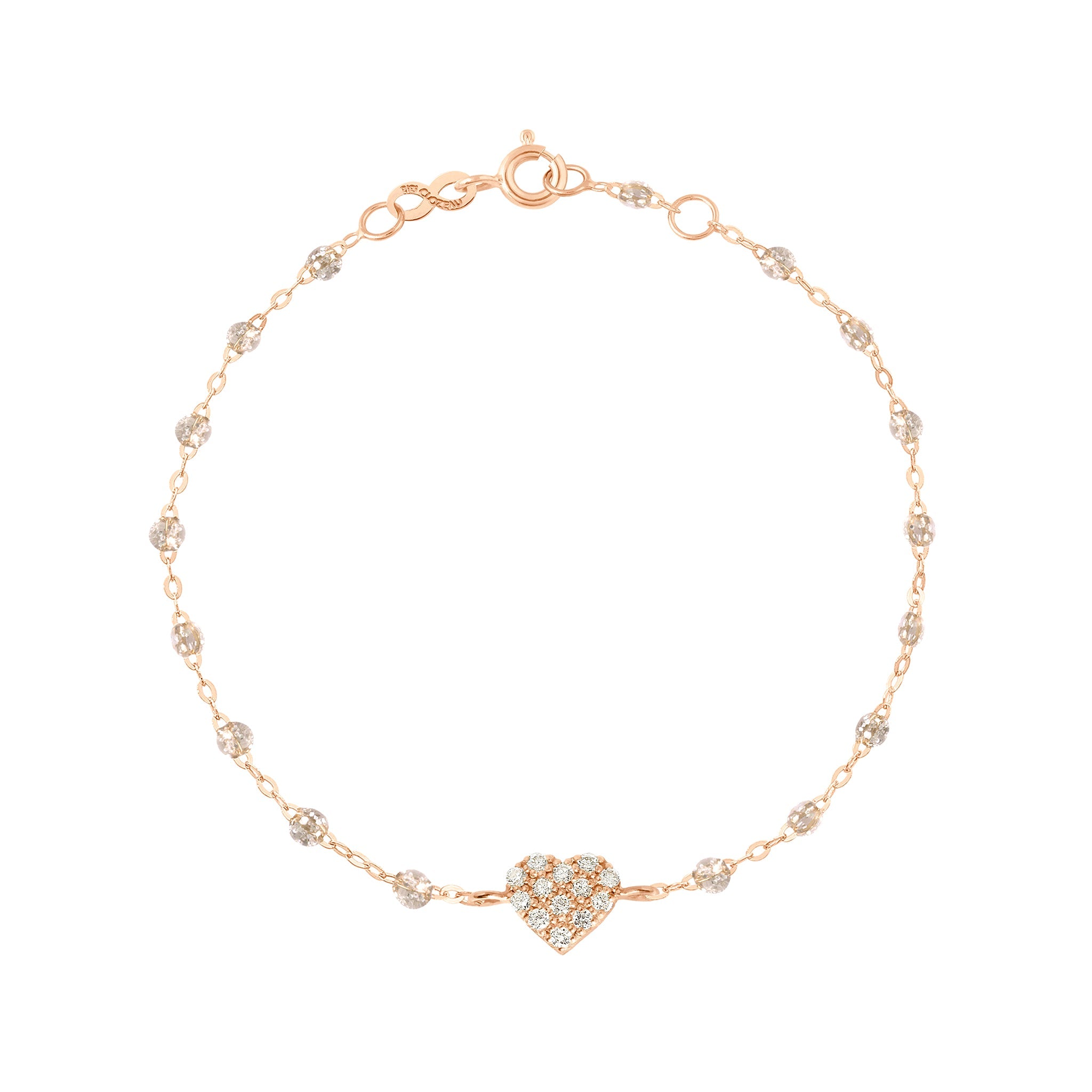 Bracelet sparkle In Love, diamants, or rose, 17 cm in love Référence :  b3il001r4917di -1