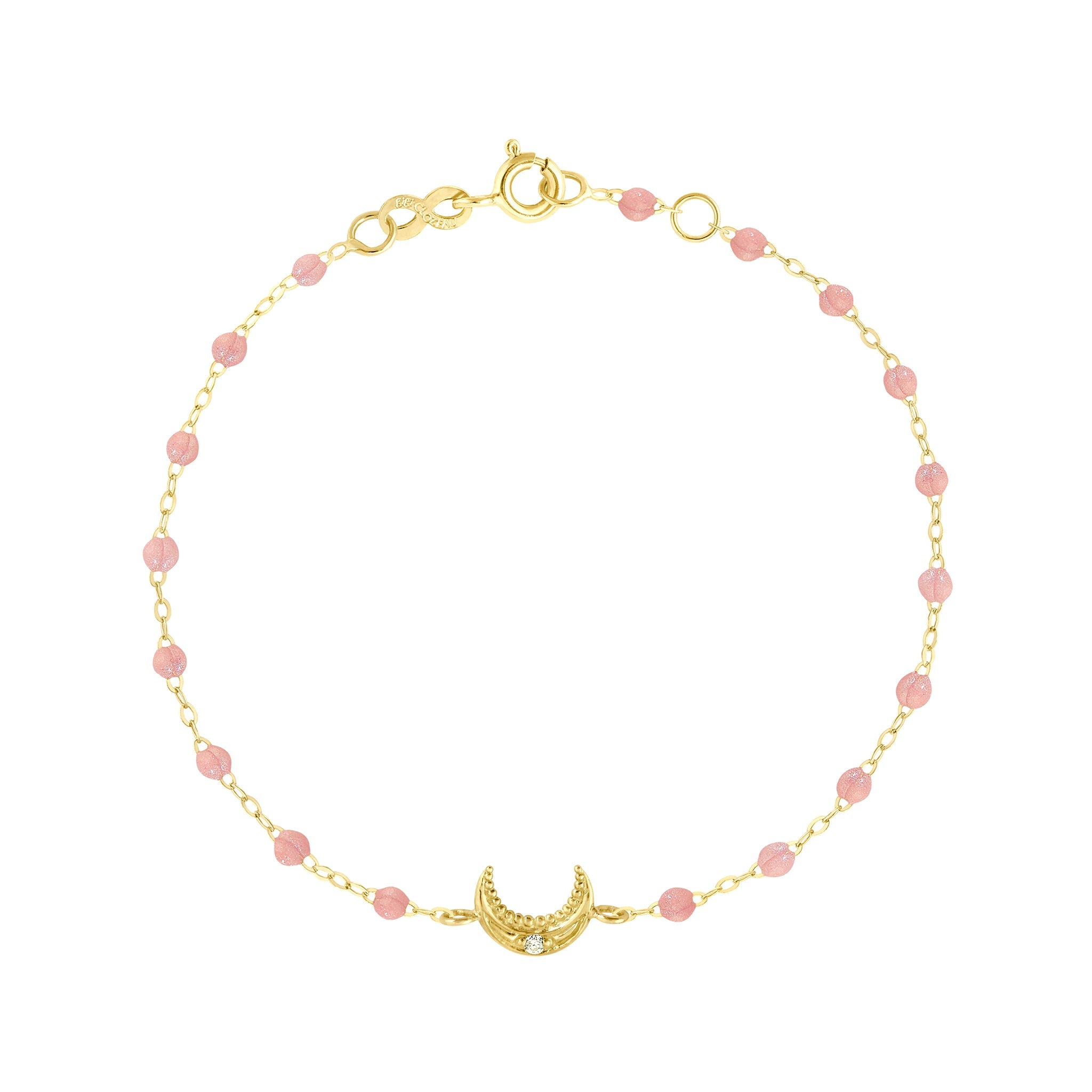 Bracelet blush Lune, diamant, or jaune, 17 cm pirate Référence :  b3lu003j6317di -1