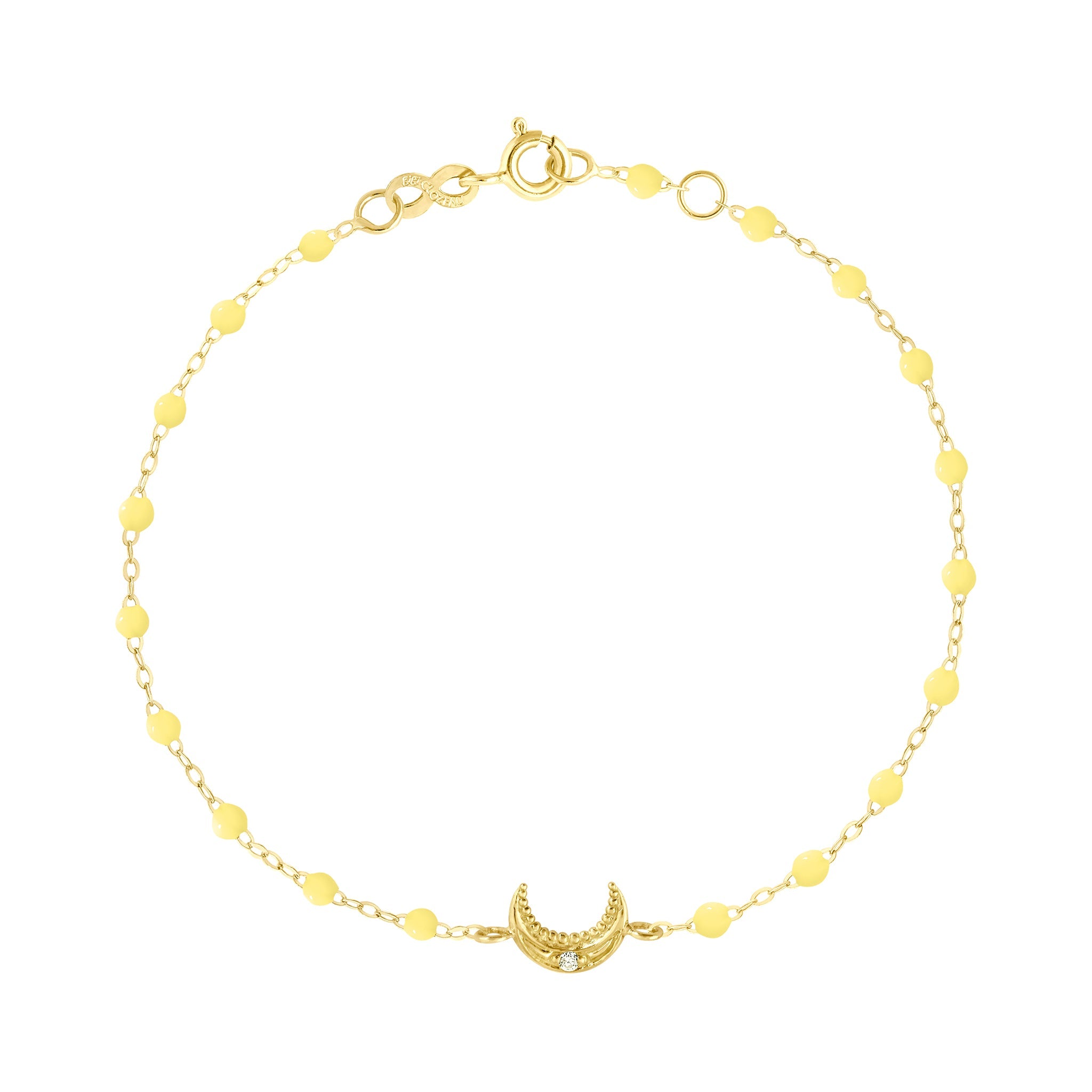 Bracelet mimosa Lune, diamant, or jaune, 17 cm pirate Référence :  b3lu003j6417di -1