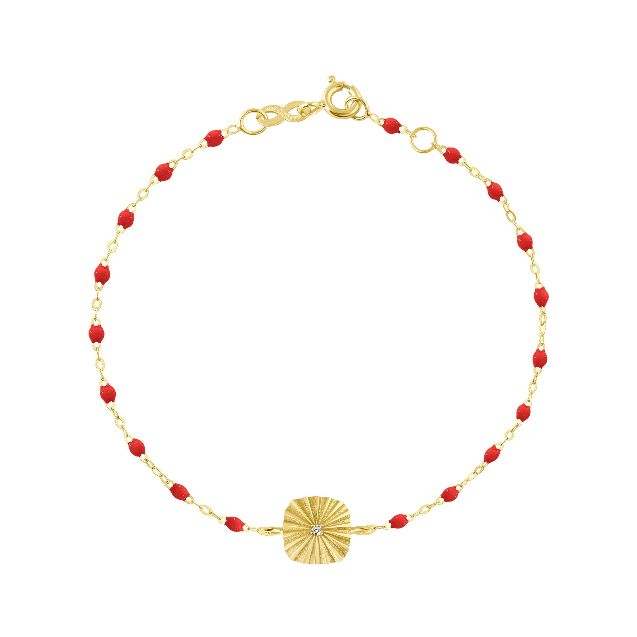 Bracelet coquelicot Miss Lumière diamant, or jaune, 17 cm miss lumière Référence :  b3ml001j3117di -1