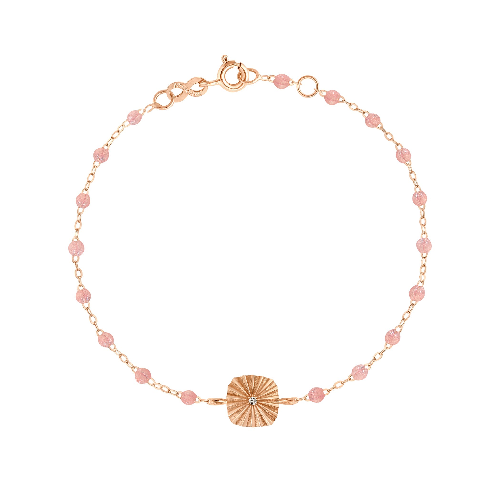 Bracelet blush Miss Lumière diamant, or rose, 17 cm miss lumière Référence :  b3ml001r6317di -1