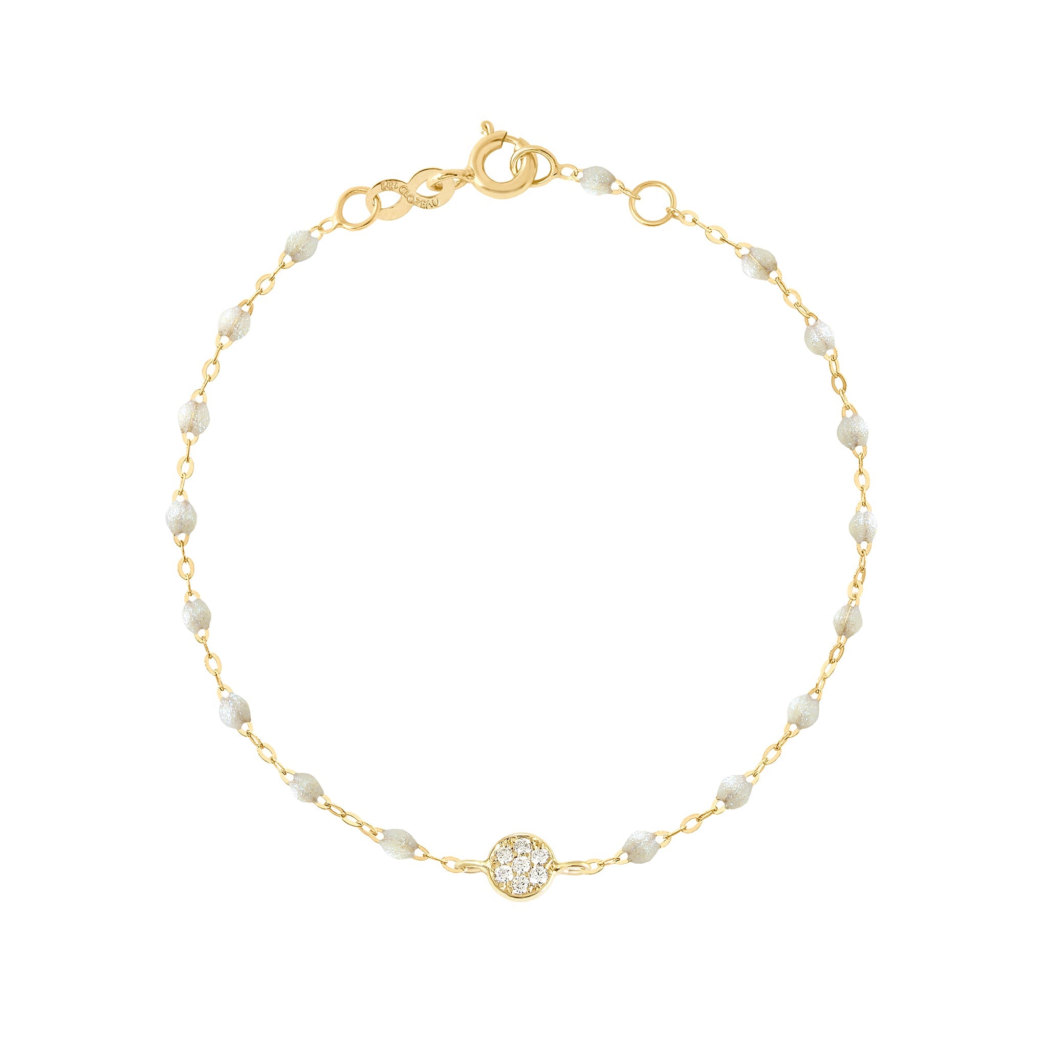 Bracelet opale Puce diamants, or jaune, 17 cm pirate Référence :  b3pu002j6117di -1