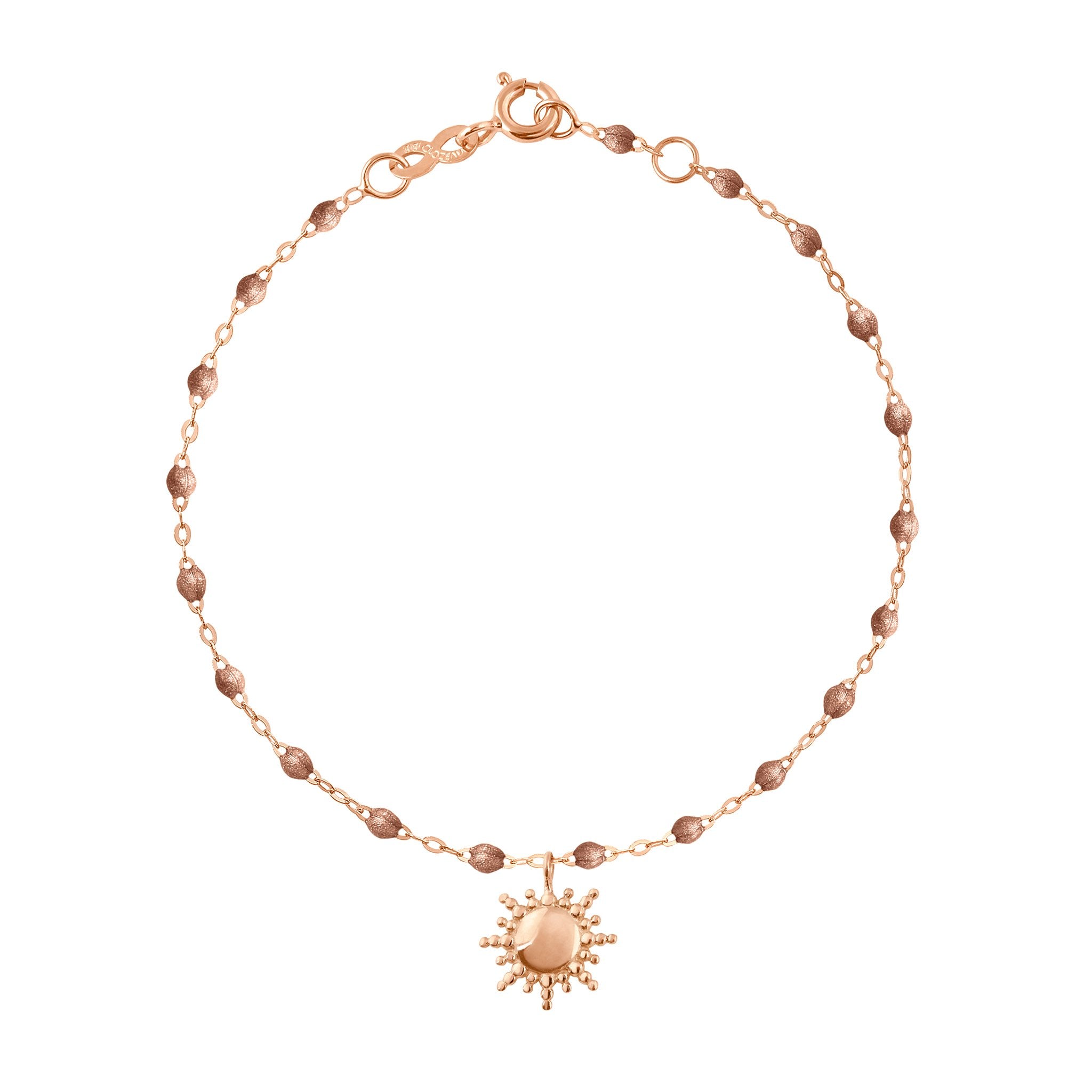 Bracelet cuivre Soleil, or rose, 17 cm