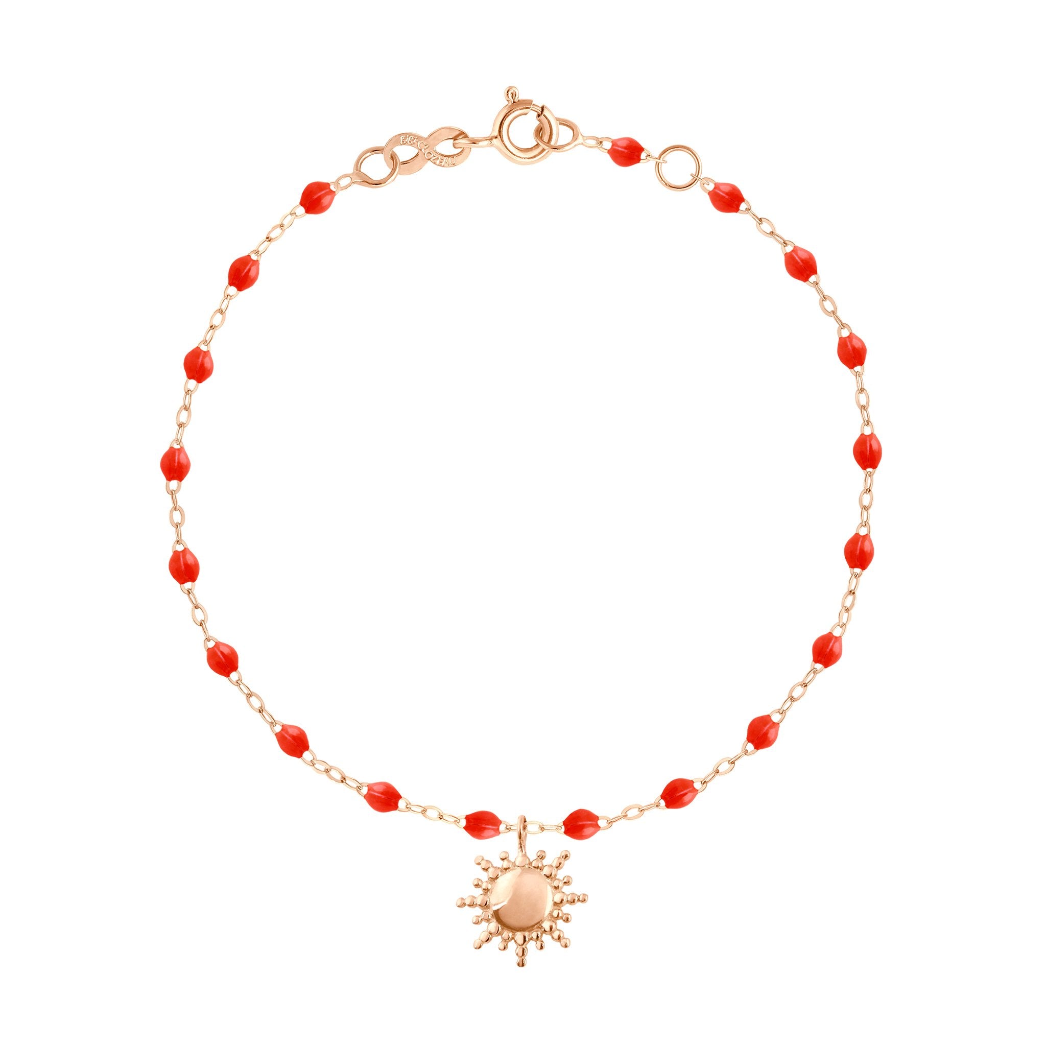 Bracelet corail Soleil, or rose, 17 cm pirate Référence :  b3so001r5817xx -1