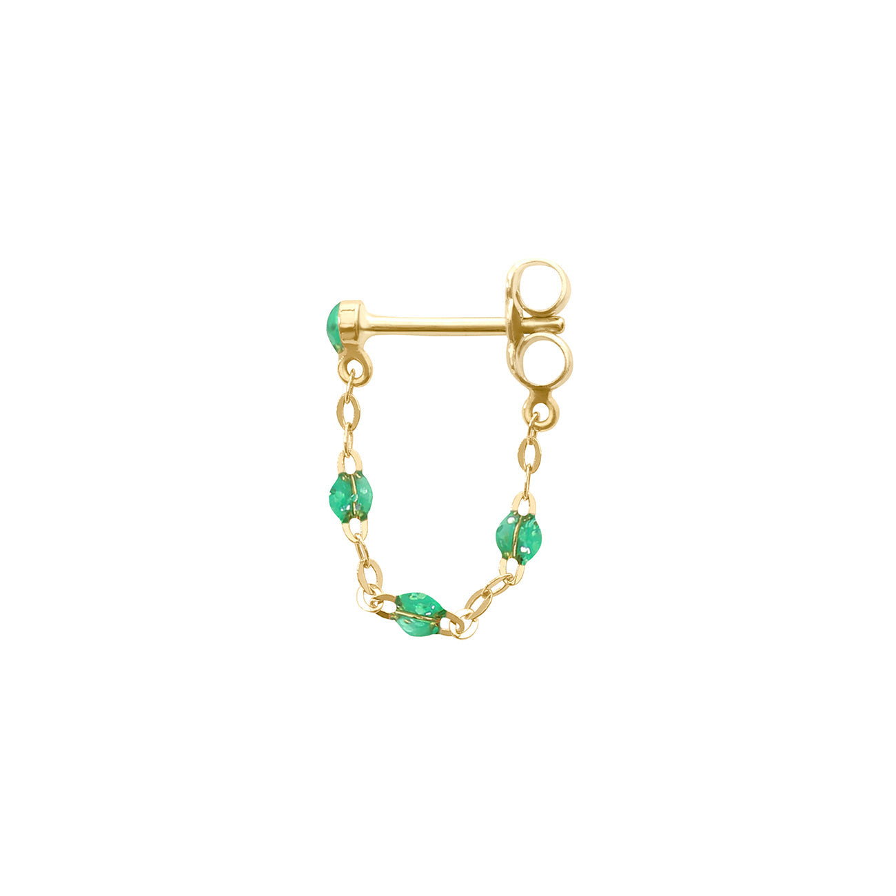 Boucles d'oreilles menthe Classique Gigi, or jaune