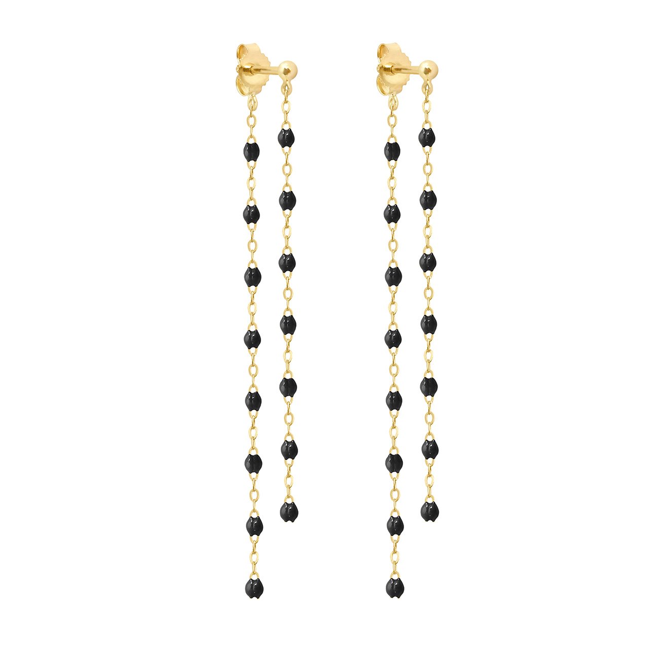 Boucles d'oreilles Dansantes Classique Gigi noire, or jaune classique gigi Référence :  b4gi003j20xxxx -1