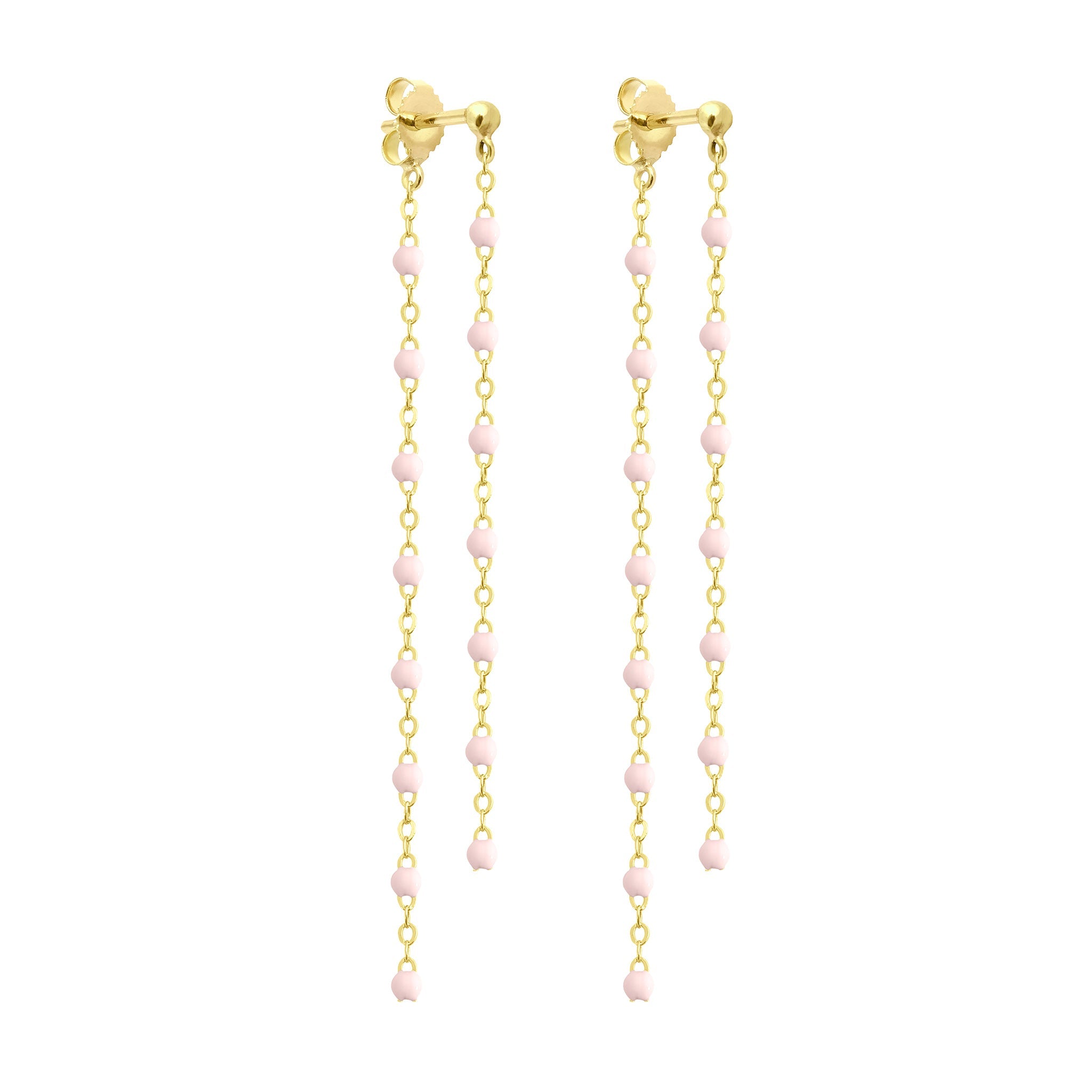 Boucles d'oreilles Dansantes Classique Gigi rose bébé, or jaune classique gigi Référence :  b4gi003j28xxxx -1