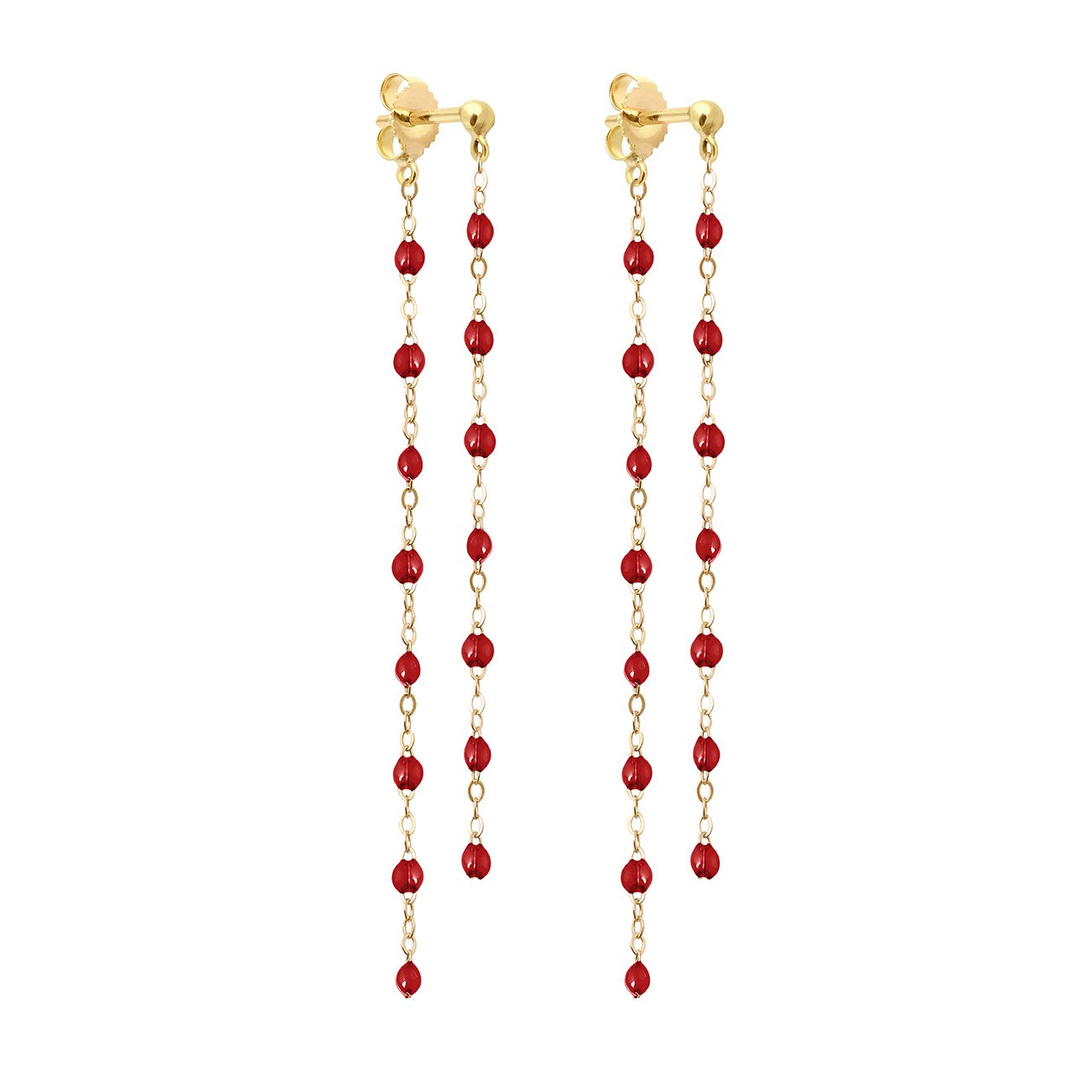 Boucles d'oreilles Dansantes Classique Gigi rouge, or jaune classique gigi Référence :  b4gi003j30xxxx -1