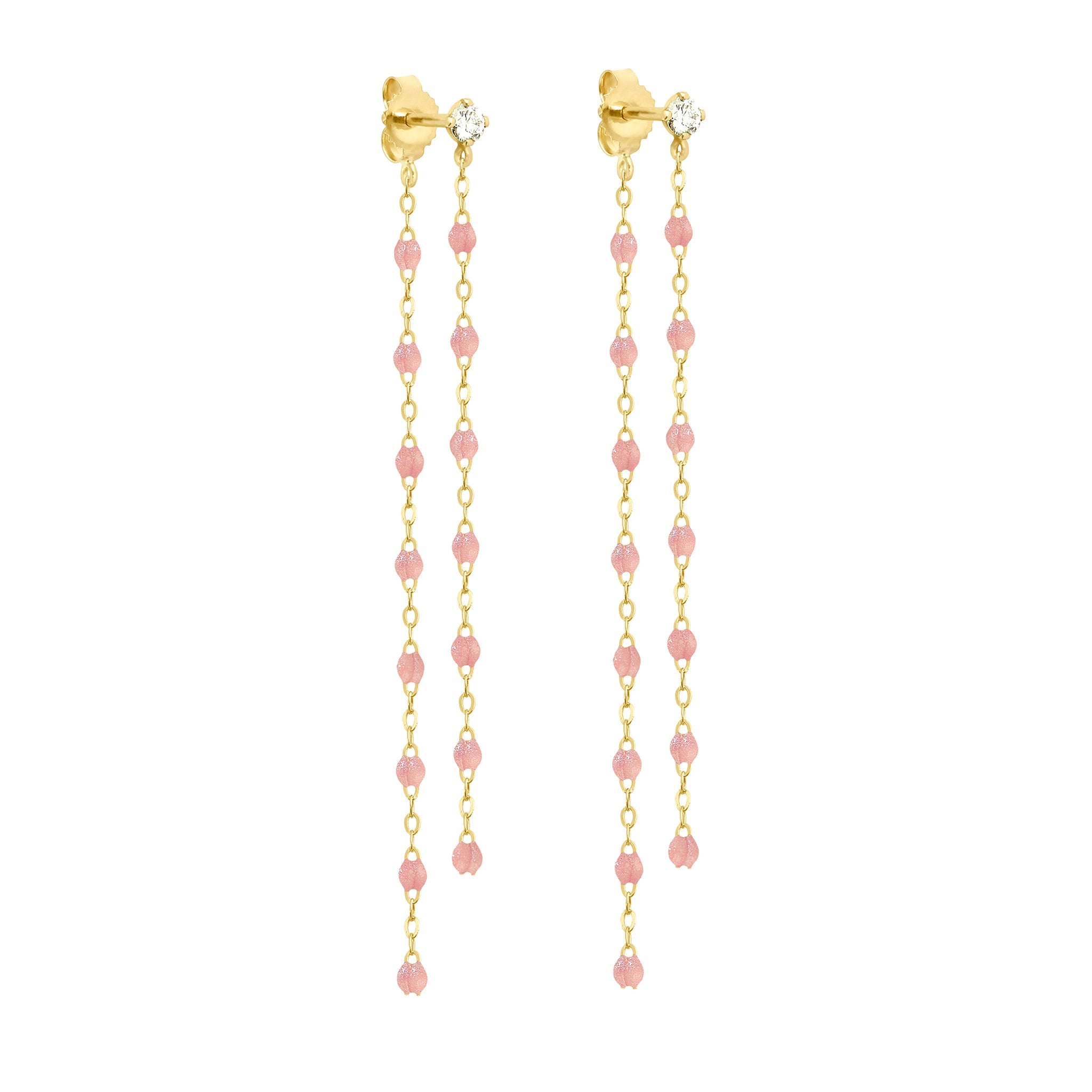 Boucles d'oreilles Dansantes Classique Gigi blush, diamants, or jaune classique gigi Référence :  b4gi003j63xxdi -1