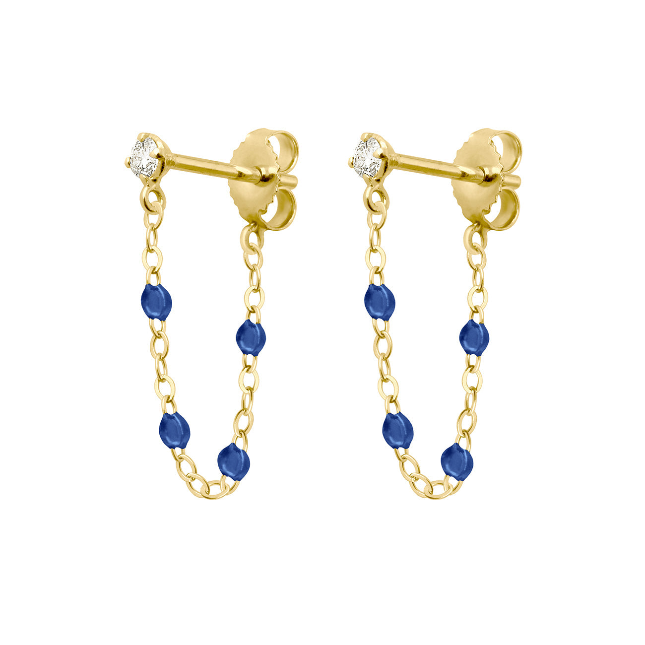 Boucles d'oreilles saphir Gigi Suprême, or jaune, diamants gigi suprême Référence :  b4gs001j14xxdi -1