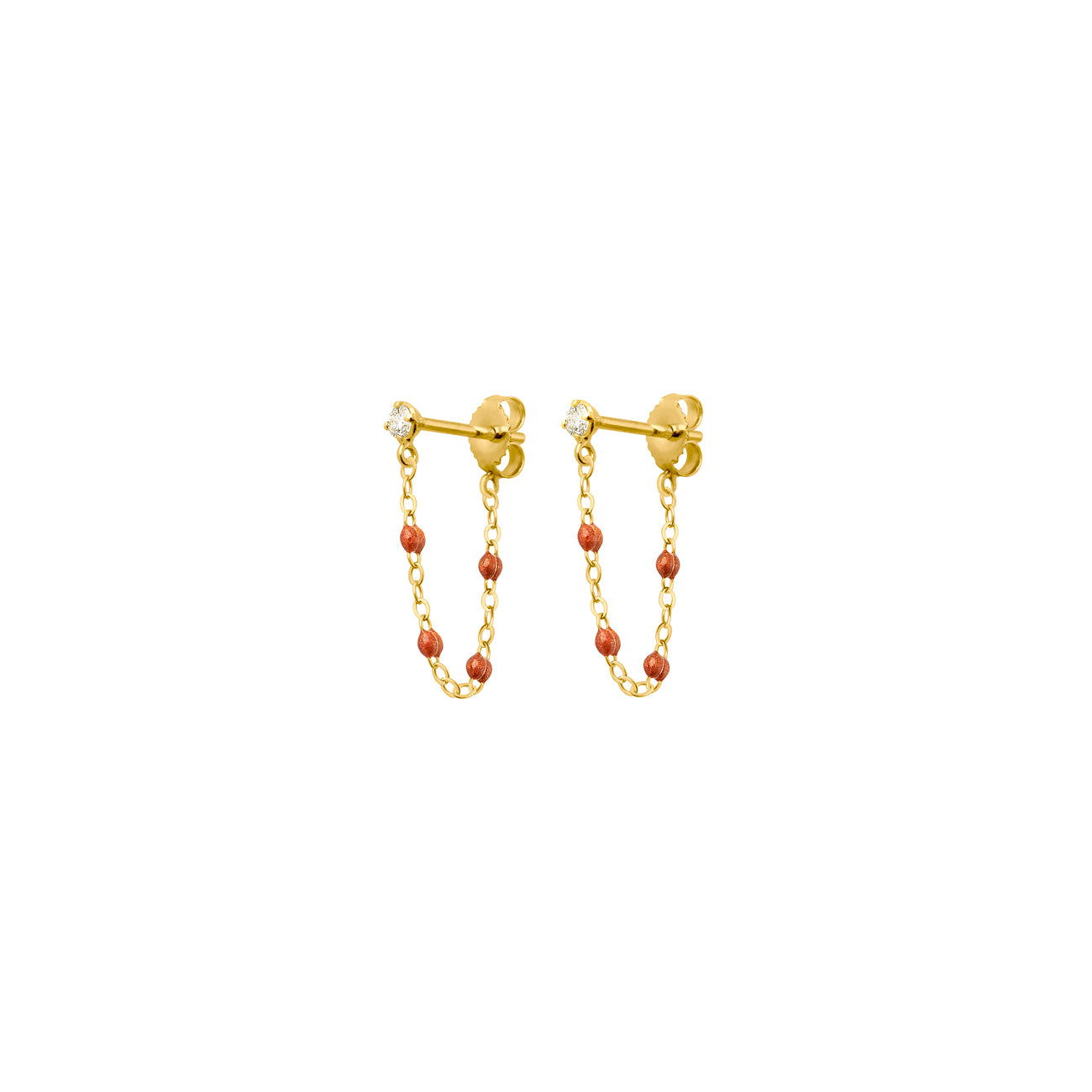 Boucles d'oreilles fauve Gigi Suprême, or jaune, diamants gigi suprême Référence :  b4gs001j59xxdi -1