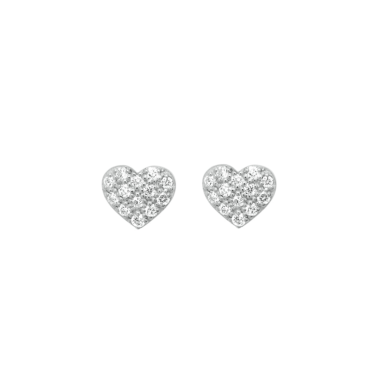 Boucles d'oreilles In Love, diamants, or blanc