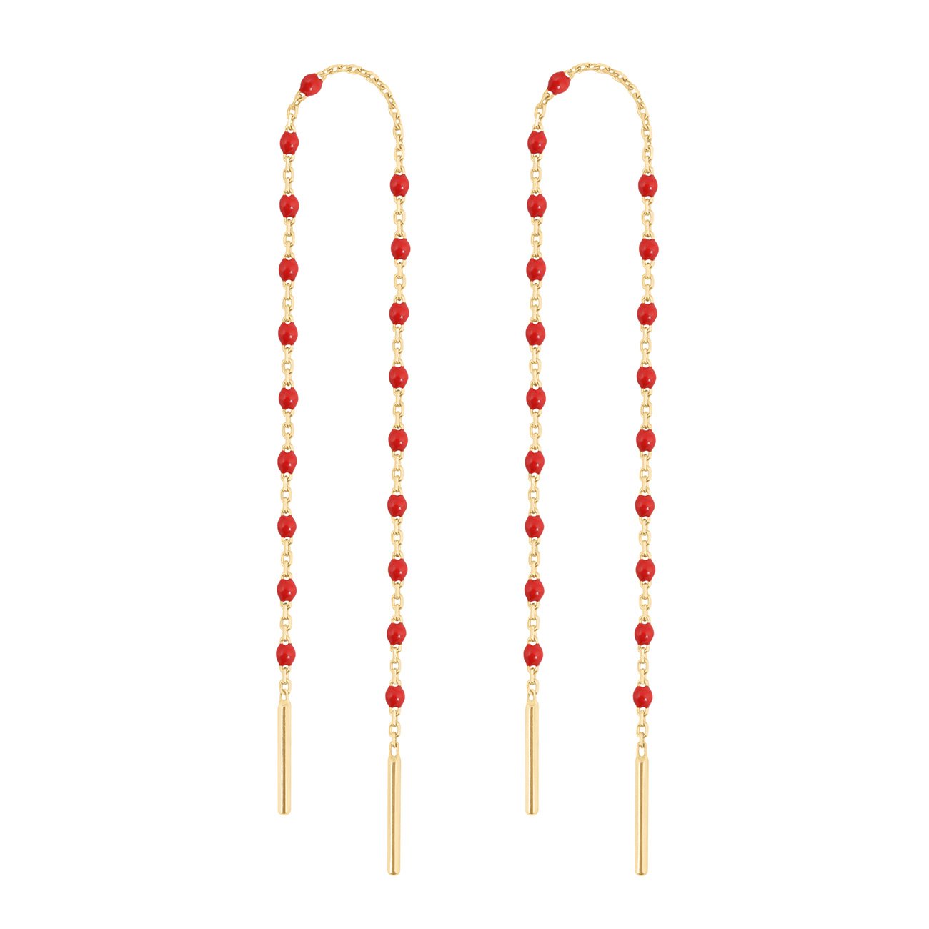 Boucles d'oreilles coquelicot Mini Gigi, or jaune