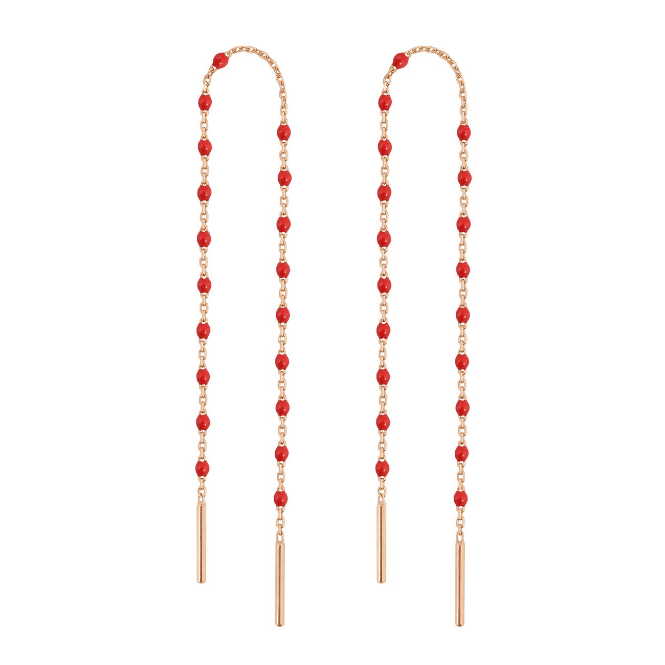 Boucles d'oreilles coquelicot Mini Gigi, or rose