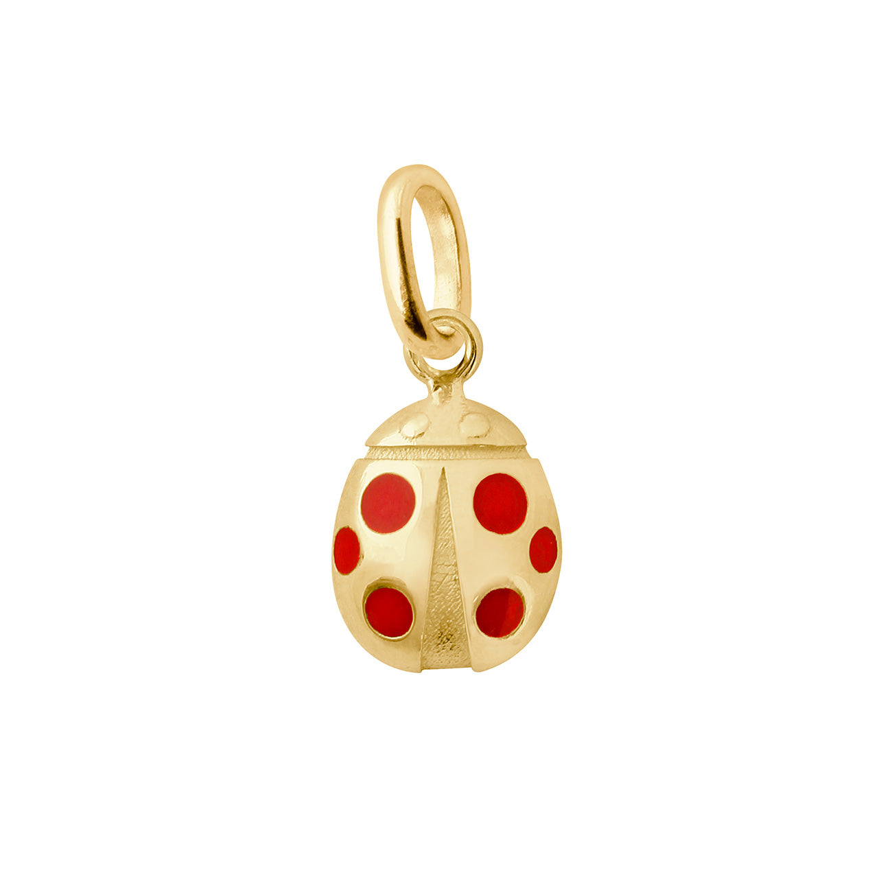 Pendentif coquelicot Ladybug, or jaune