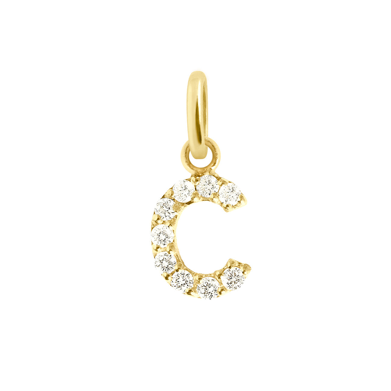 Pendentif Lucky Letter C, or jaune, diamants lucky letter Référence :  b5le00cj00xxdi -1