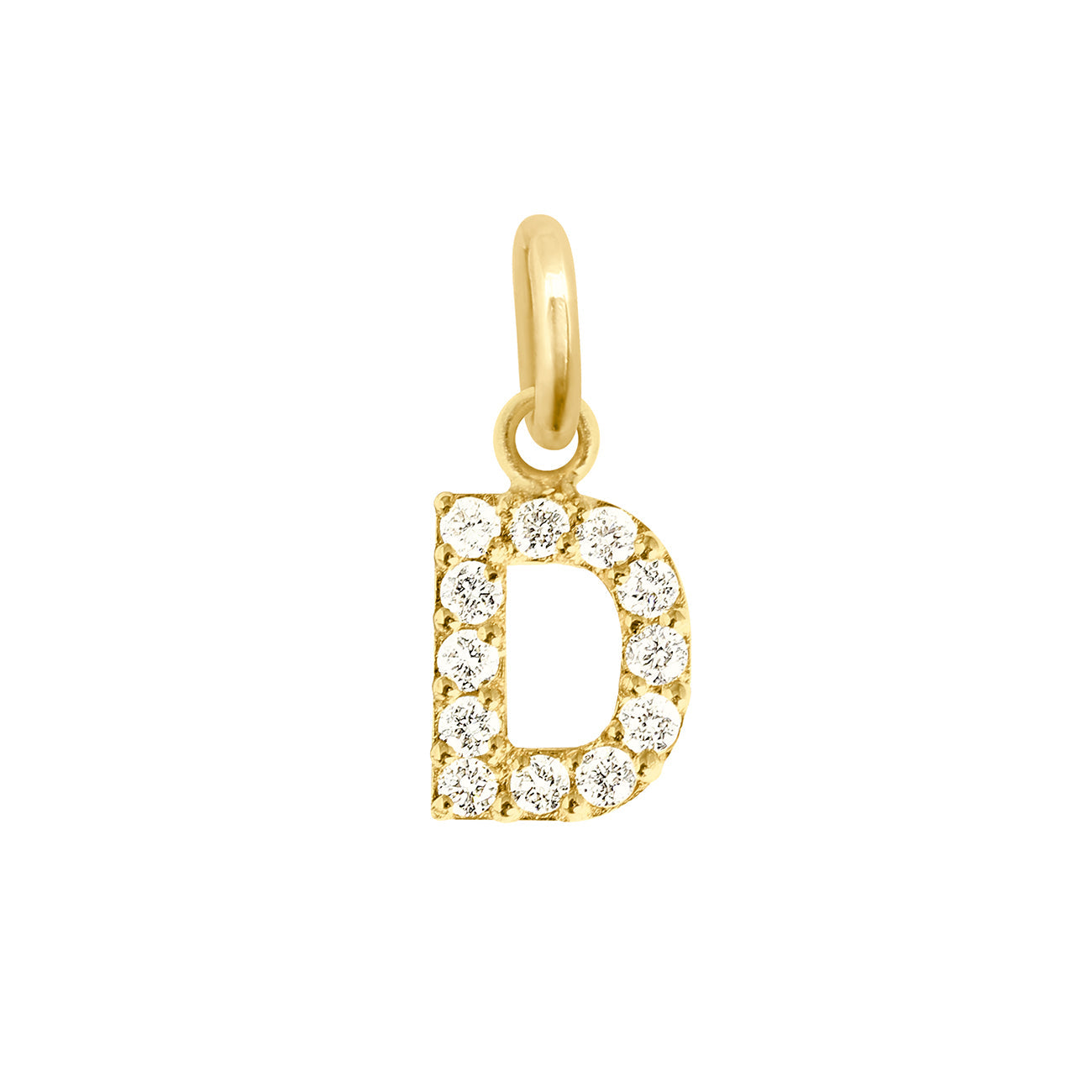 Pendentif Lucky Letter D, or jaune, diamants lucky letter Référence :  b5le00dj00xxdi -1