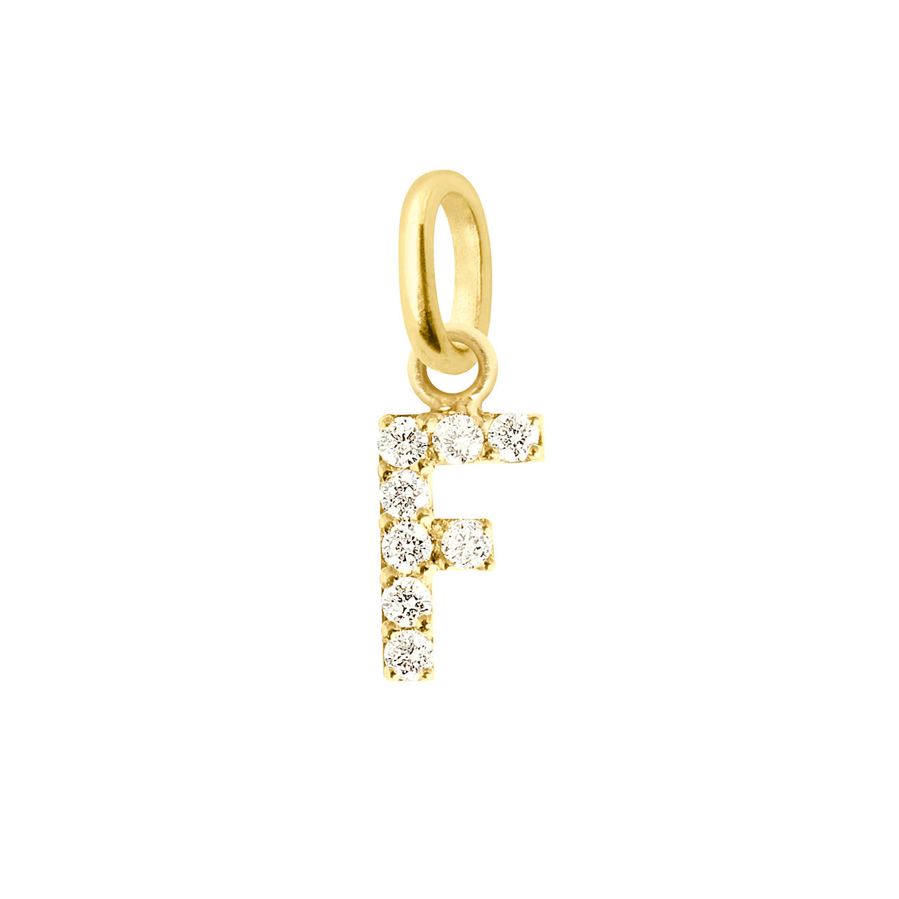 Pendentif Lucky Letter F, or jaune, diamants lucky letter Référence :  b5le00fj00xxdi -1