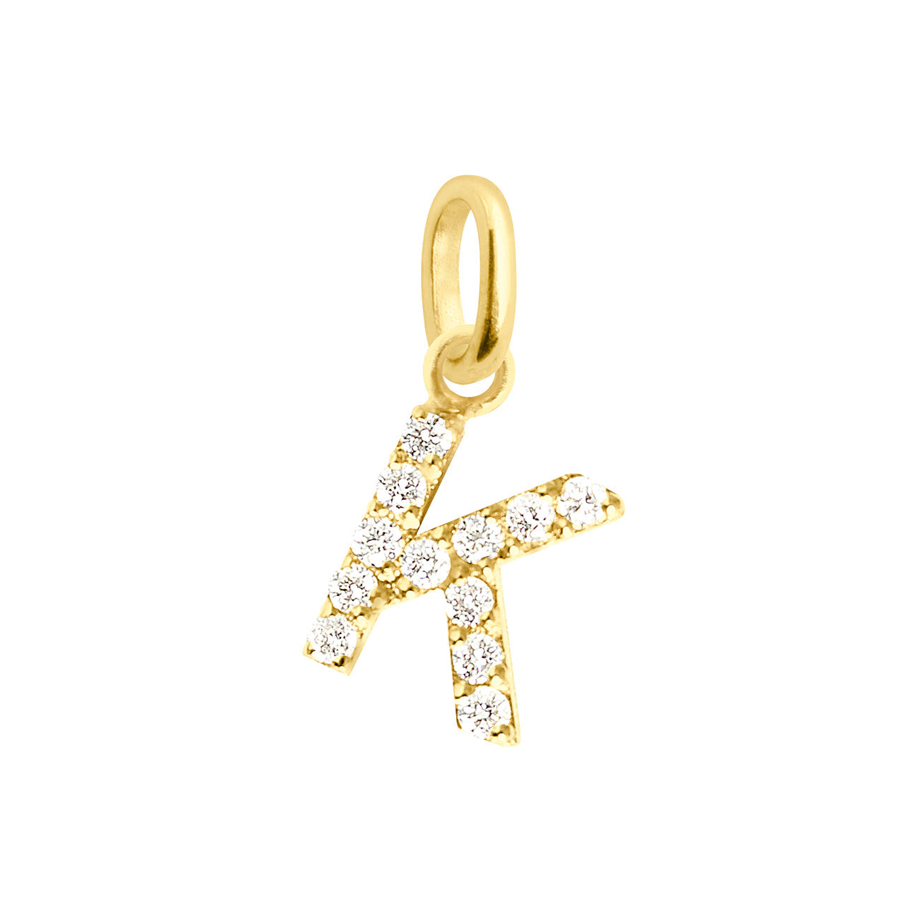 Pendentif Lucky Letter K, or jaune, diamants lucky letter Référence :  b5le00kj00xxdi -1