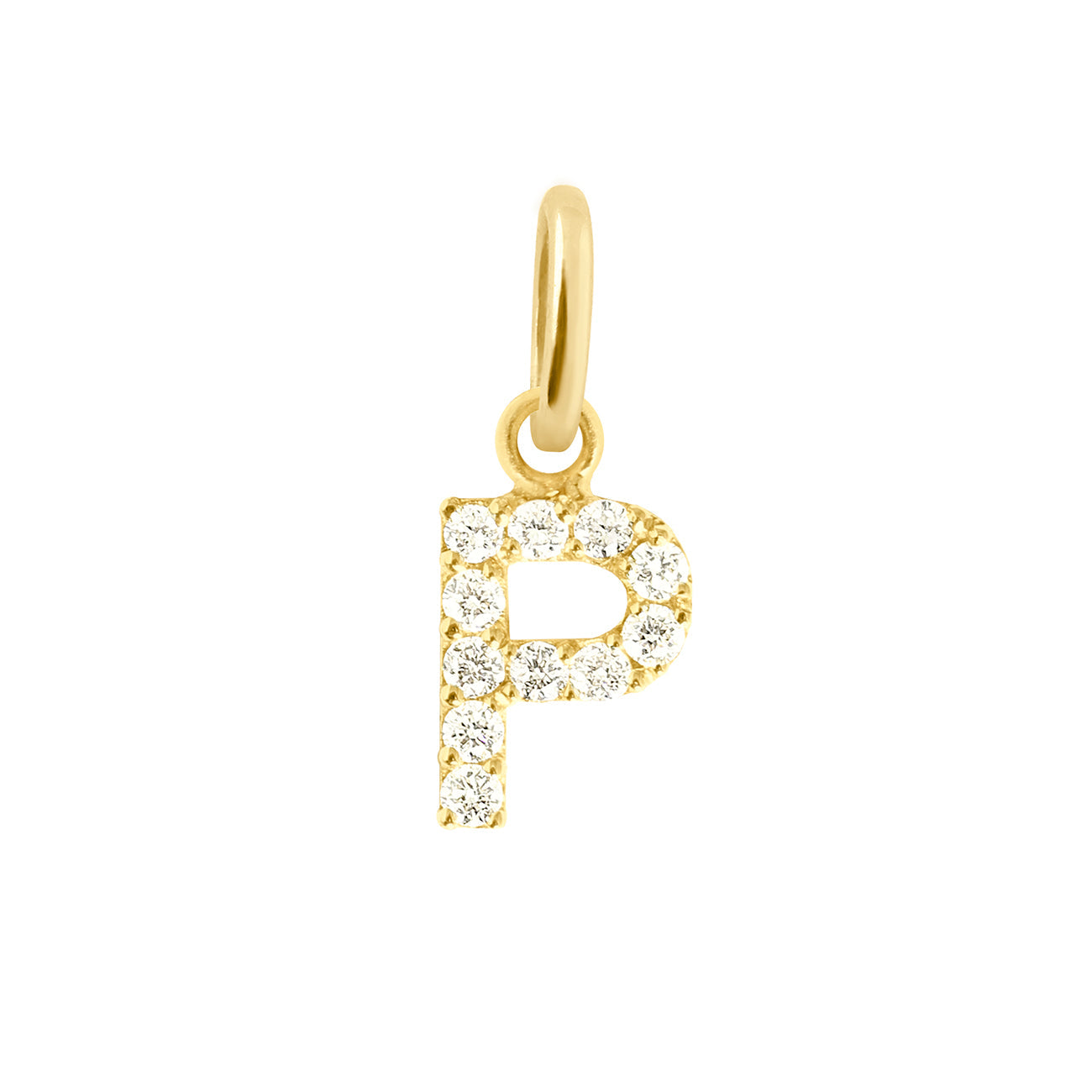 Pendentif Lucky Letter P, or jaune, diamants lucky letter Référence :  b5le00pj00xxdi -1