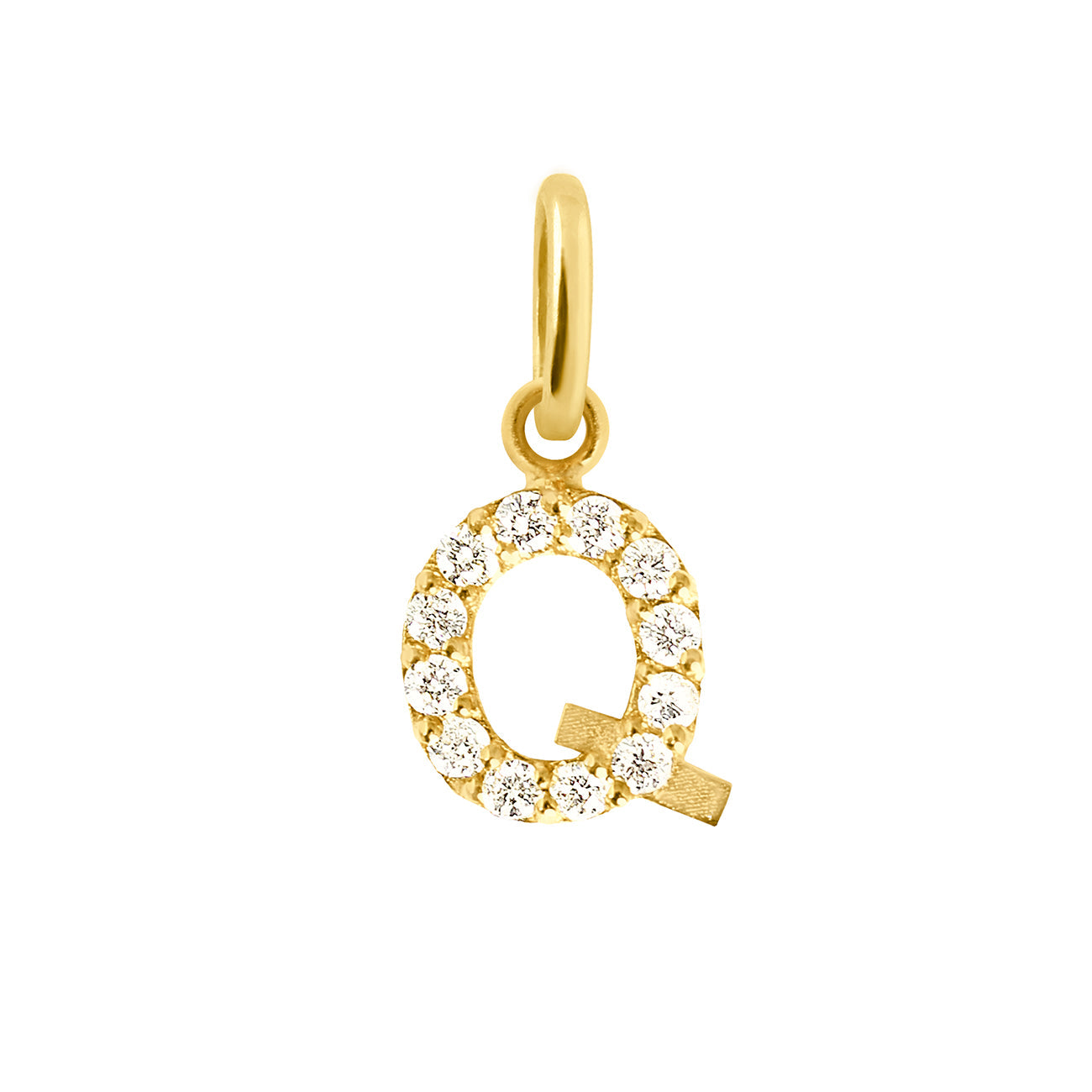 Pendentif Lucky Letter Q, or jaune, diamants lucky letter Référence :  b5le00qj00xxdi -1